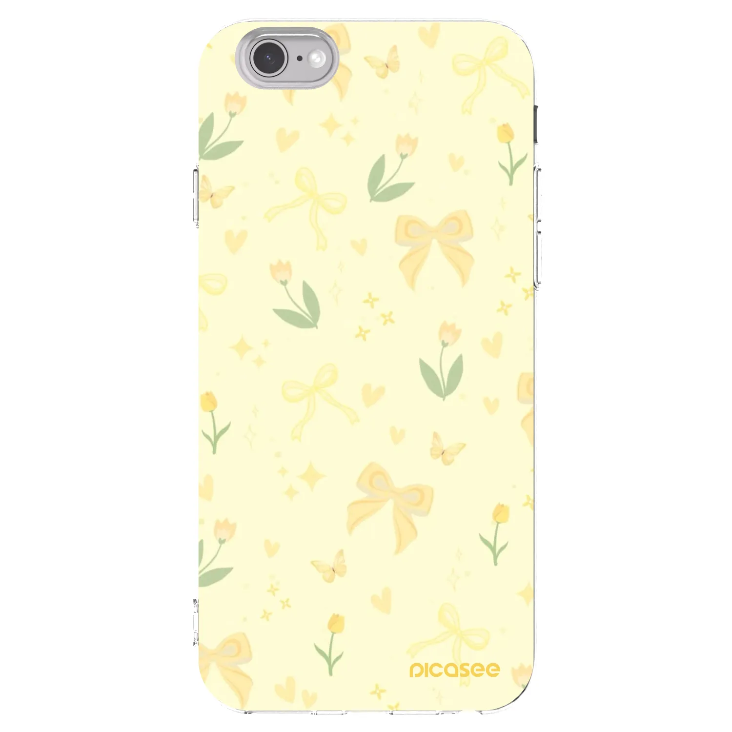 Picasee átlátszó szilikon tok az alábbi mobiltelefonokra Apple iPhone 6/6S - Honey Blossom