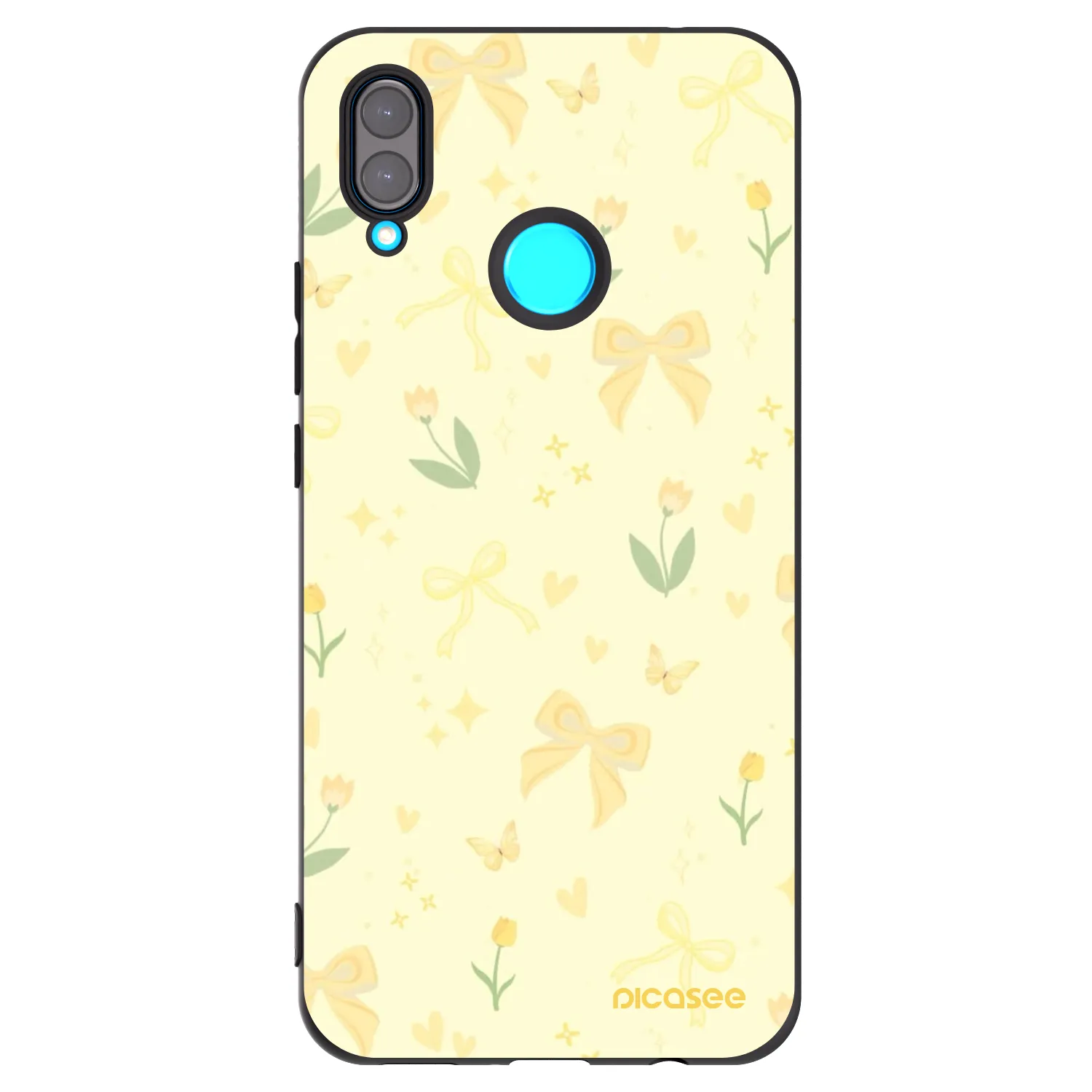 Picasee fekete szilikon tok az alábbi mobiltelefonokra Huawei Nova 3i - Honey Blossom