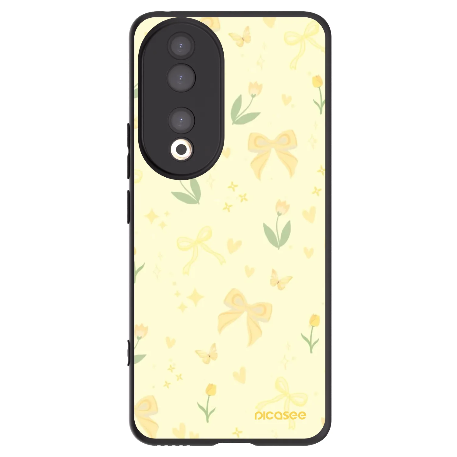 Picasee fekete szilikon tok az alábbi mobiltelefonokra Honor 90 5G - Honey Blossom