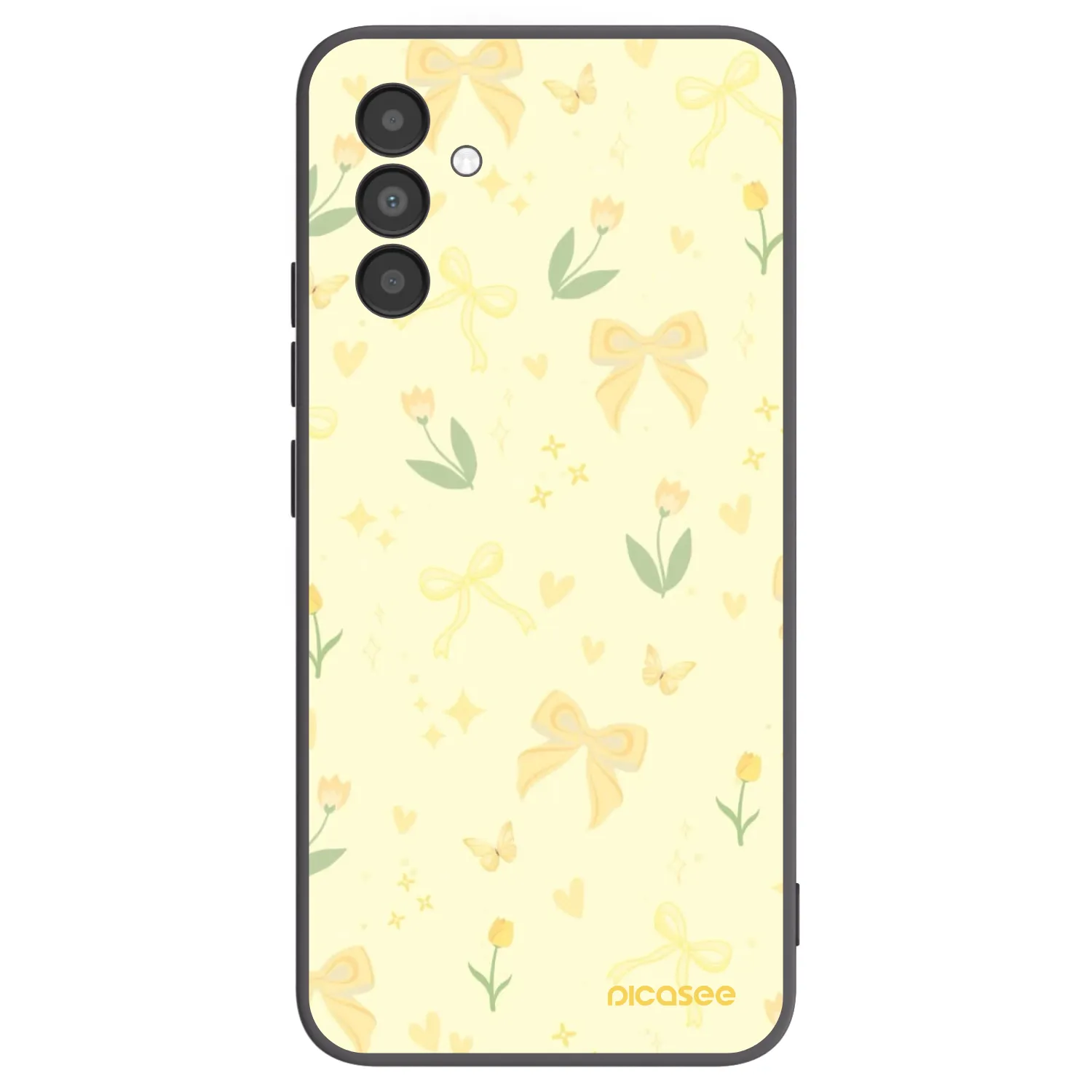 Picasee fekete szilikon tok az alábbi mobiltelefonokra Samsung Galaxy A04s A047F - Honey Blossom