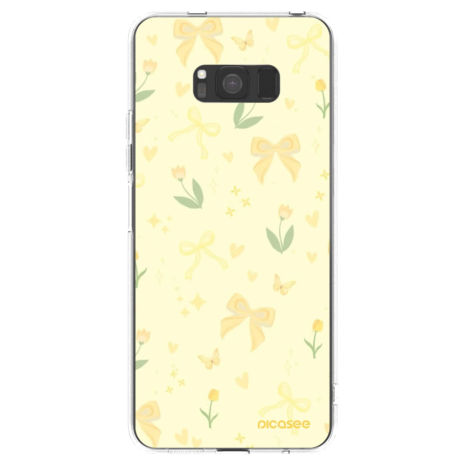 Picasee átlátszó szilikon tok az alábbi mobiltelefonokra Samsung Galaxy S8 G950F - Honey Blossom