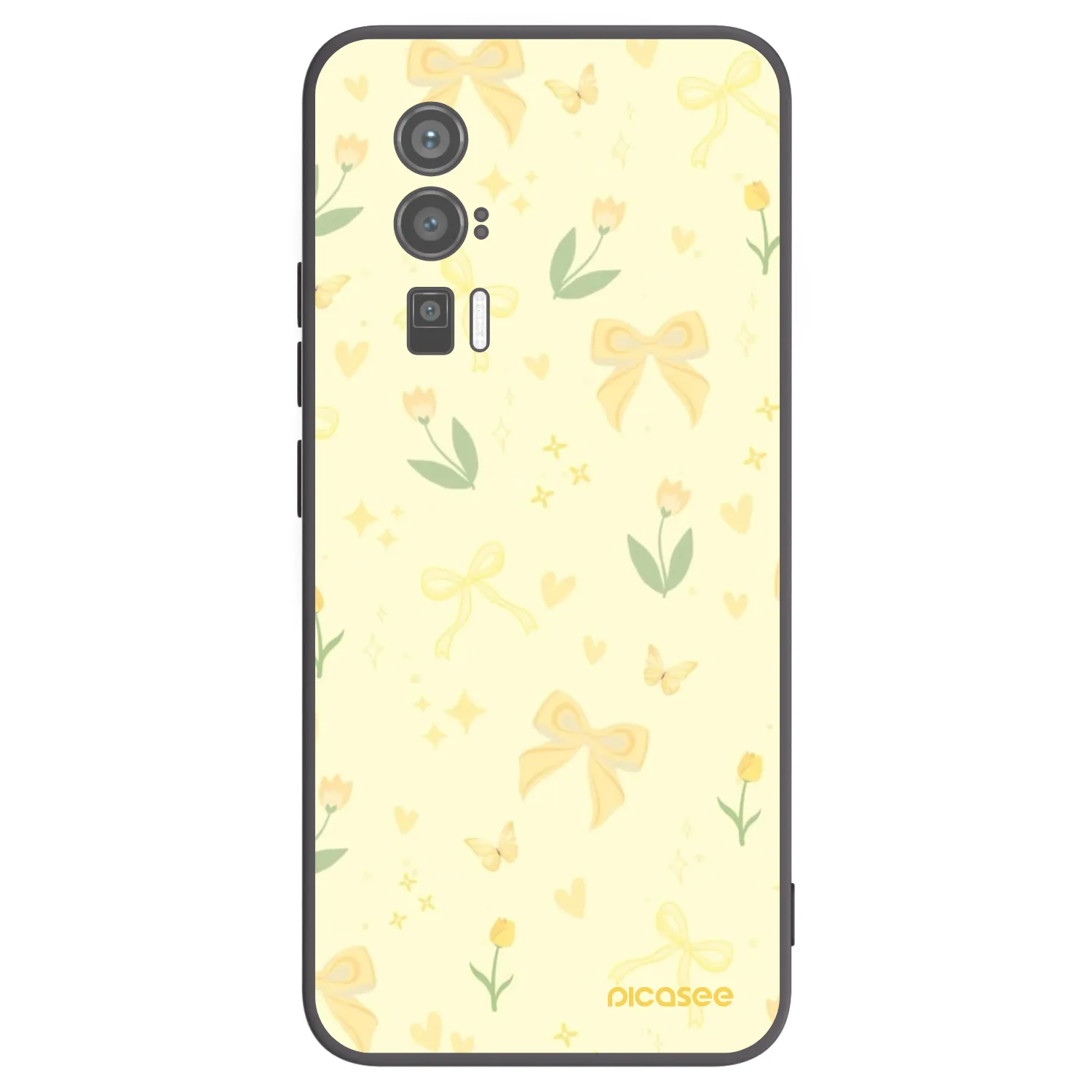 Picasee fekete szilikon tok az alábbi mobiltelefonokra Xiaomi Poco F5 Pro 5G - Honey Blossom