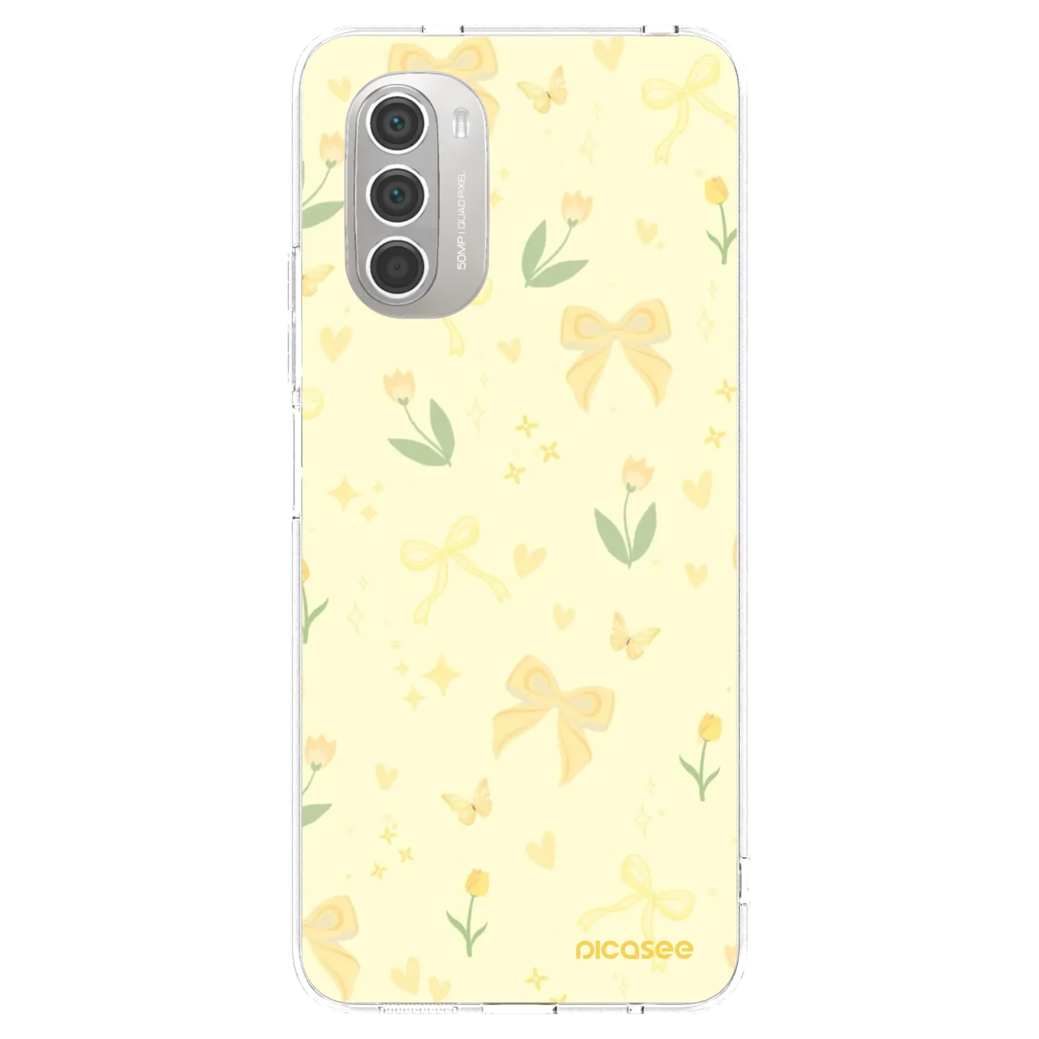 Picasee átlátszó szilikon tok az alábbi mobiltelefonokra Motorola Moto G51 - Honey Blossom