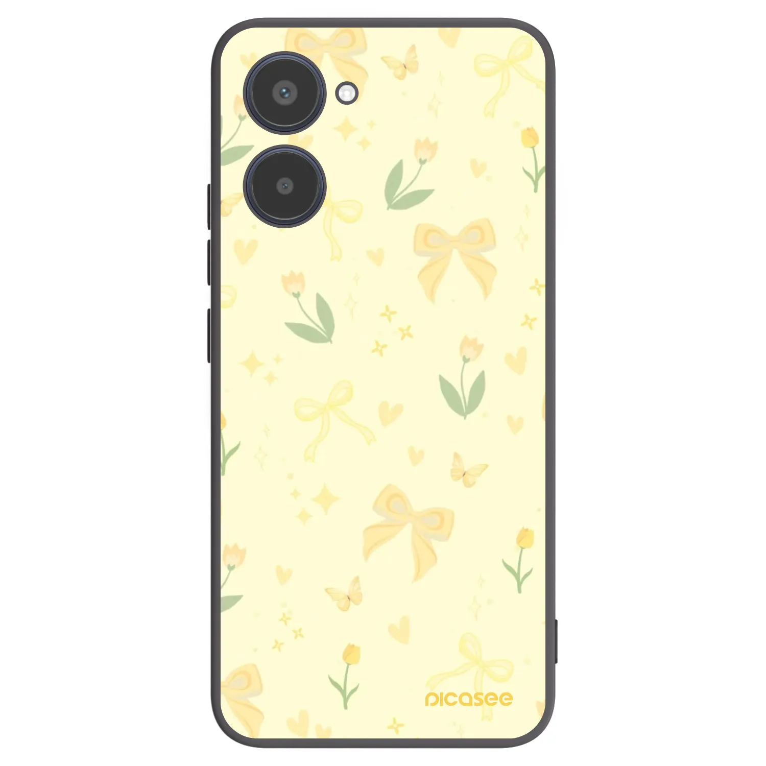 Picasee fekete szilikon tok az alábbi mobiltelefonokra Realme 10 4G - Honey Blossom