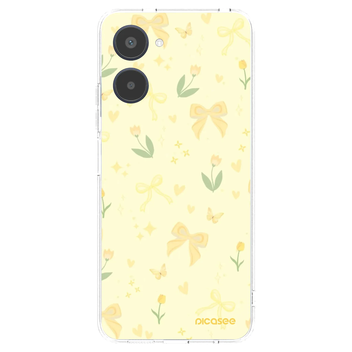 Picasee átlátszó szilikon tok az alábbi mobiltelefonokra Realme 10 4G - Honey Blossom