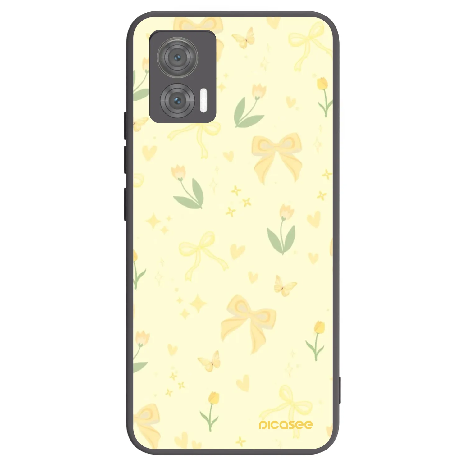 Picasee fekete szilikon tok az alábbi mobiltelefonokra Motorola Edge 30 Neo - Honey Blossom