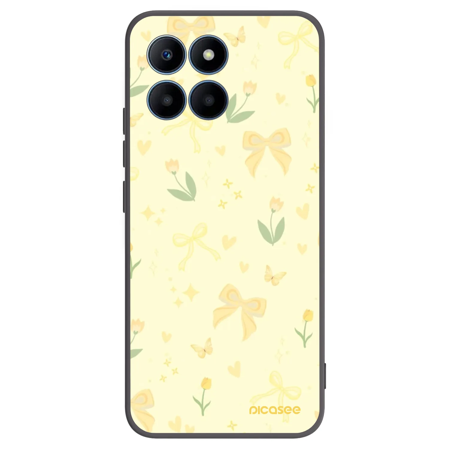 Picasee fekete szilikon tok az alábbi mobiltelefonokra Honor 70 Lite - Honey Blossom