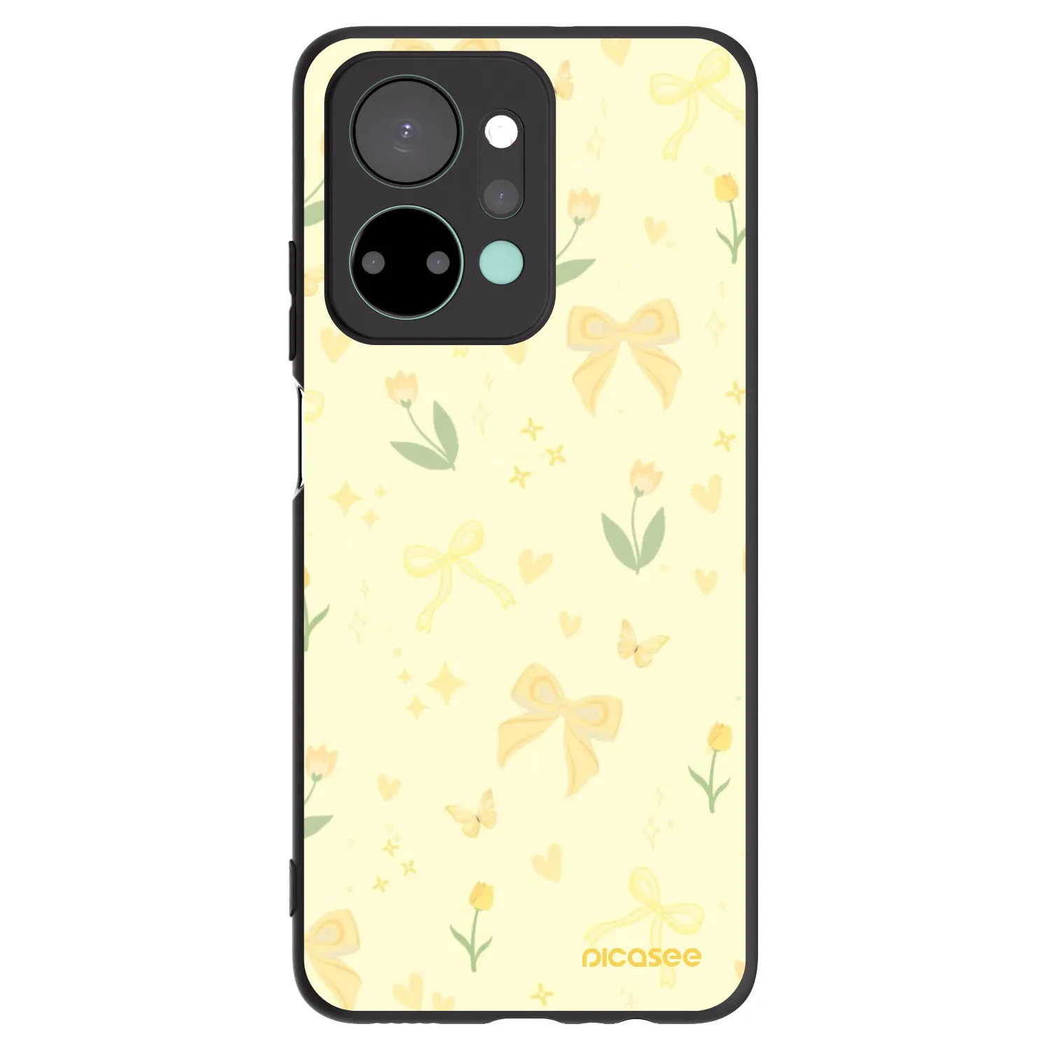 Picasee fekete szilikon tok az alábbi mobiltelefonokra Honor X7a - Honey Blossom
