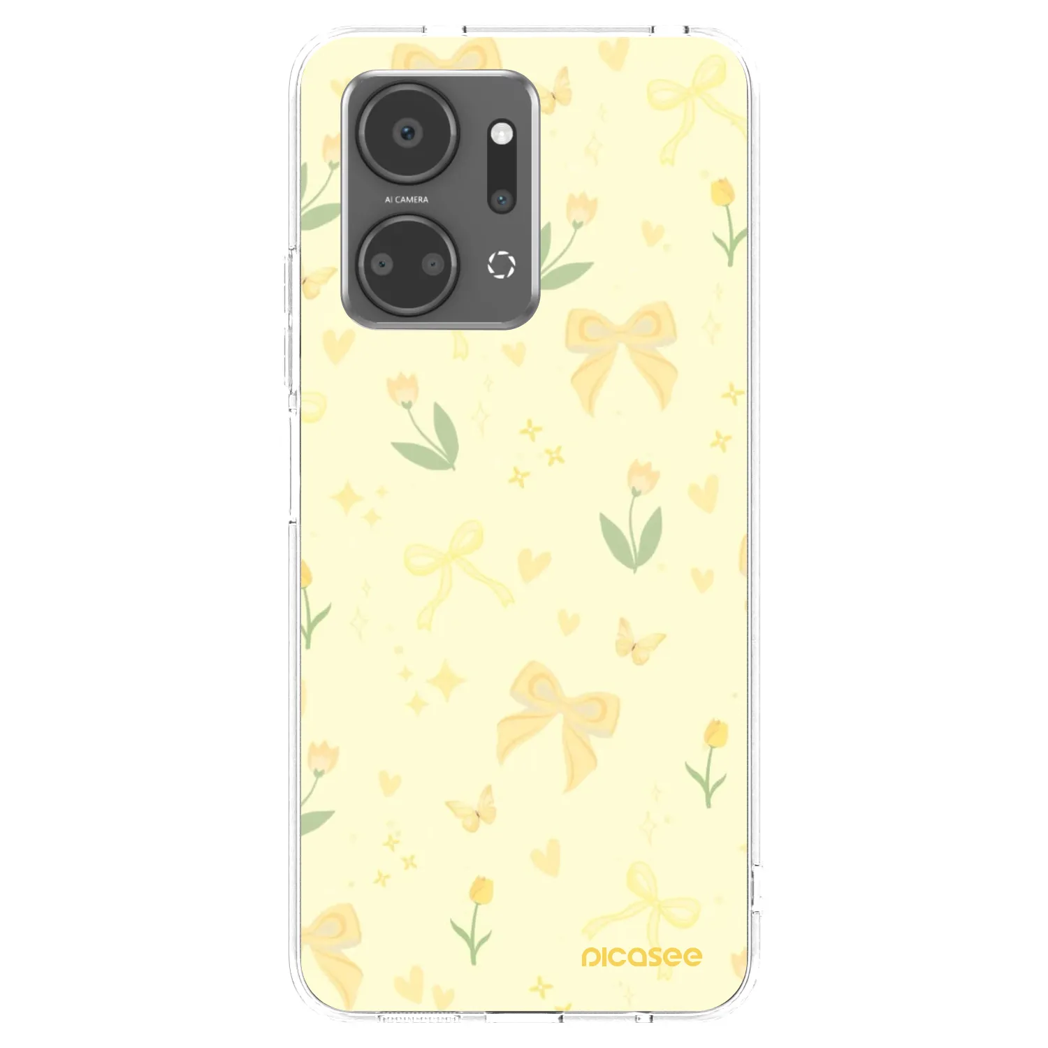 Picasee átlátszó szilikon tok az alábbi mobiltelefonokra Honor X7a - Honey Blossom