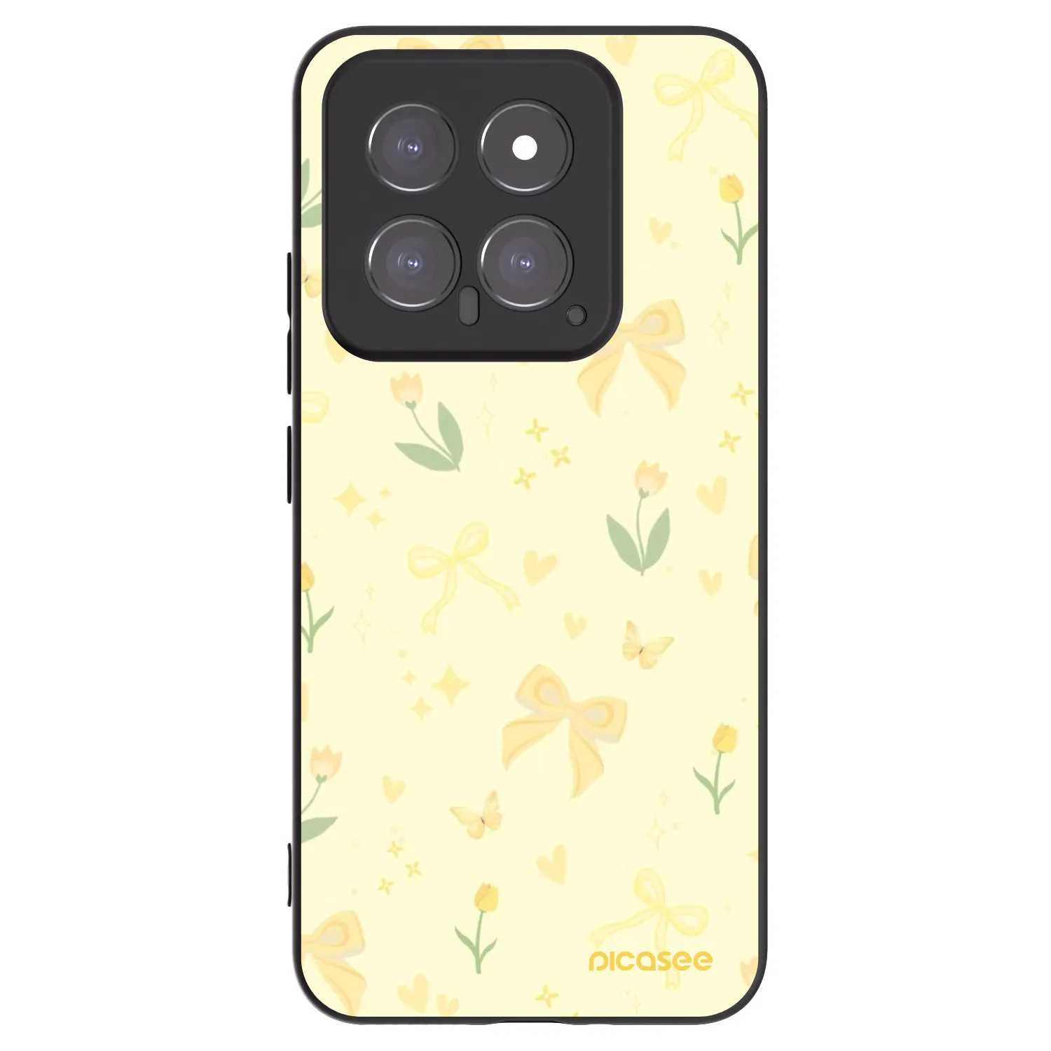 Picasee fekete szilikon tok az alábbi mobiltelefonokra Xiaomi 14 - Honey Blossom