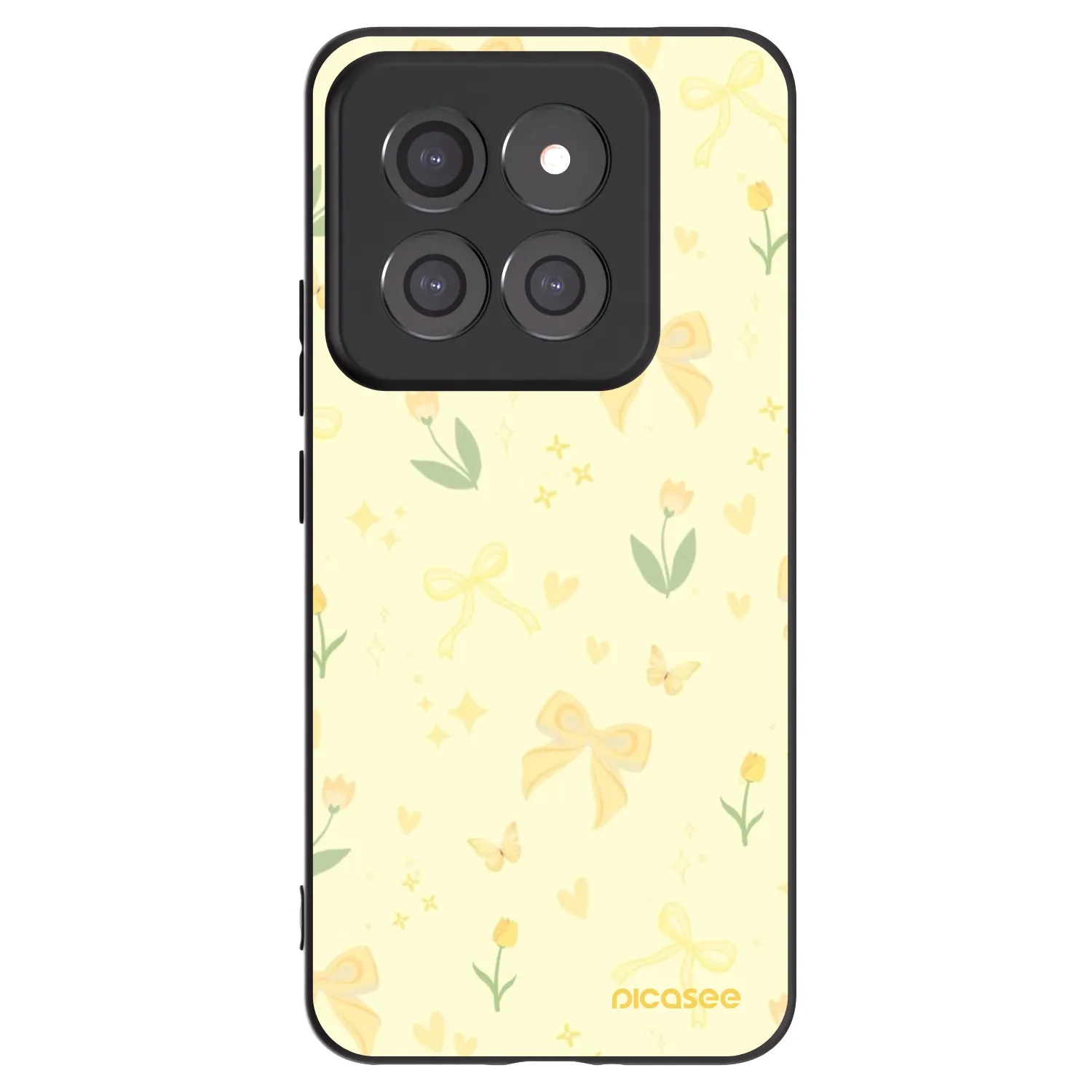 Picasee fekete szilikon tok az alábbi mobiltelefonokra Xiaomi 14 Pro - Honey Blossom