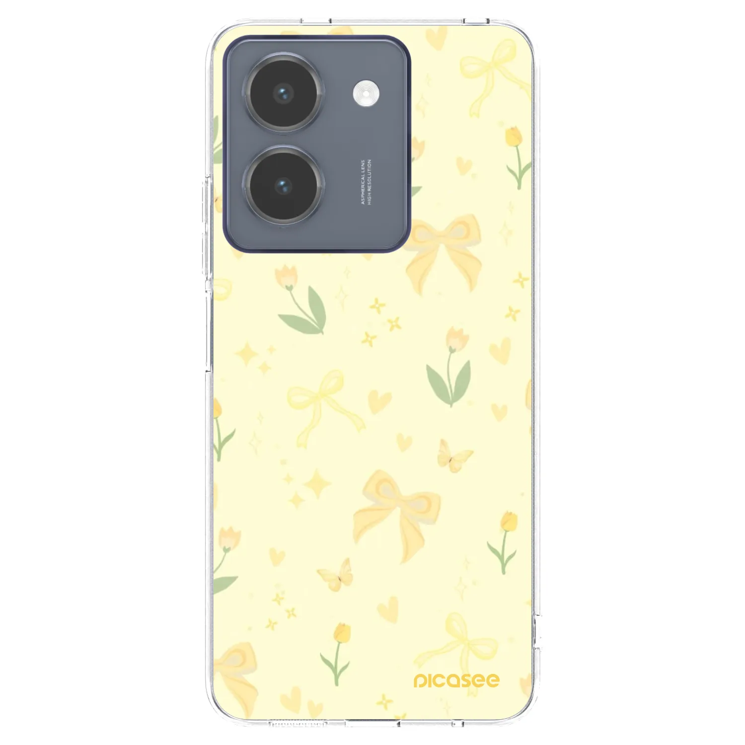 Picasee átlátszó szilikon tok az alábbi mobiltelefonokra Vivo Y36 4G - Honey Blossom