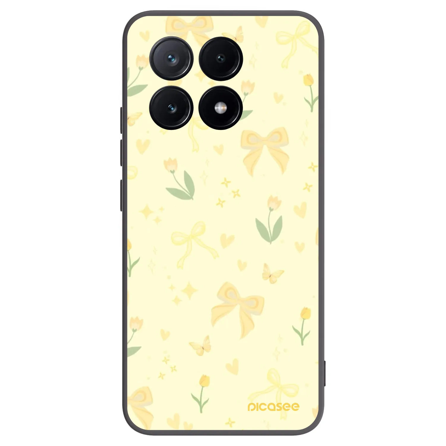 Picasee fekete szilikon tok az alábbi mobiltelefonokra Xiaomi Poco X6 Pro - Honey Blossom