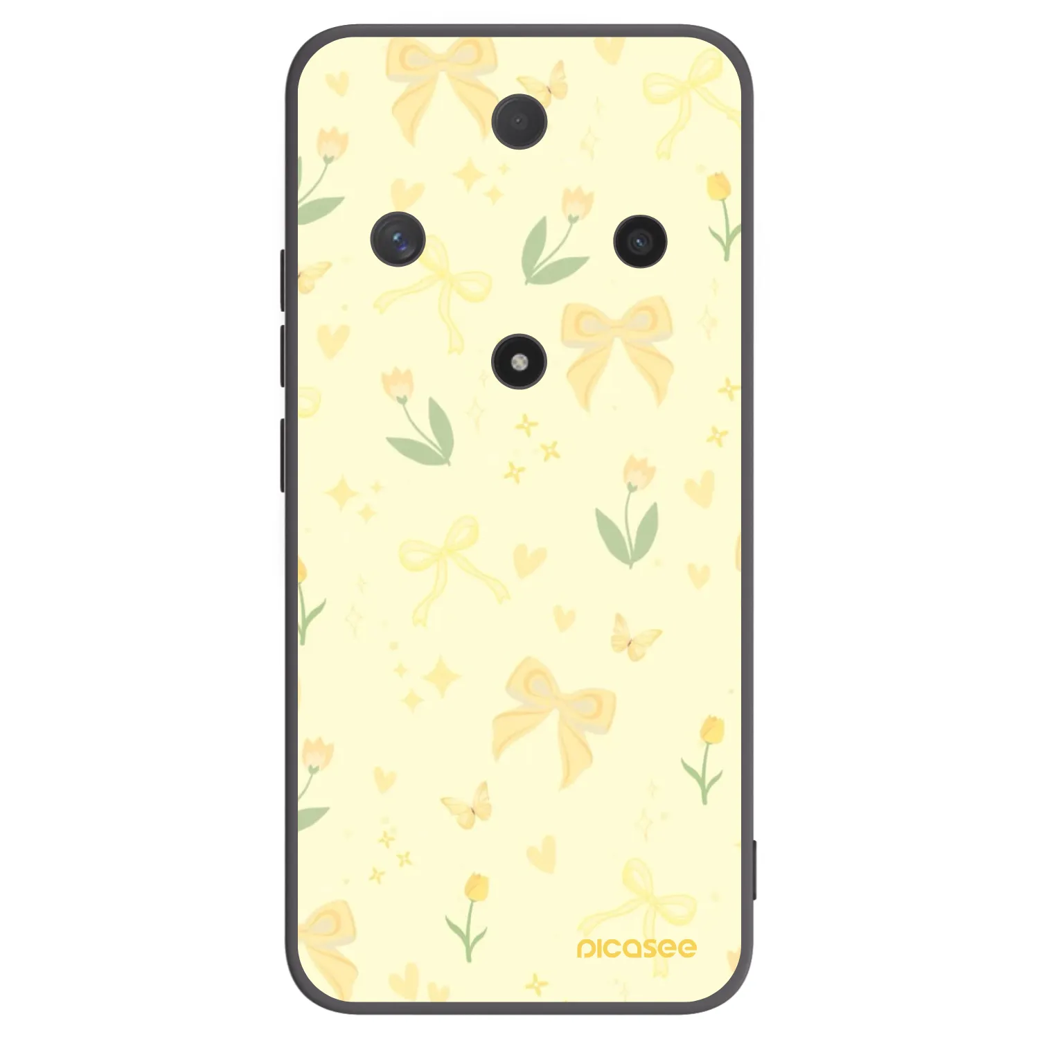 Picasee fekete szilikon tok az alábbi mobiltelefonokra Honor Magic6 Lite 5G - Honey Blossom