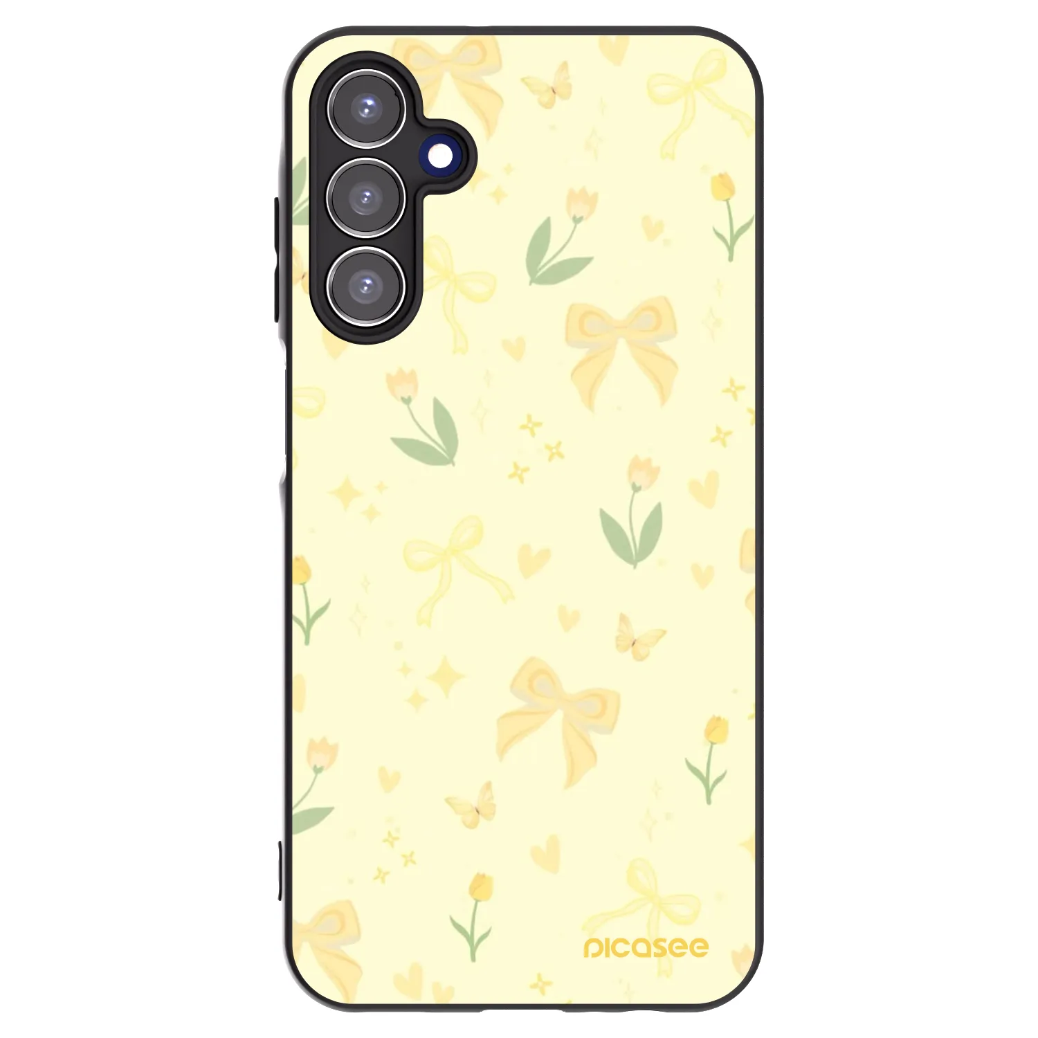 Picasee fekete szilikon tok az alábbi mobiltelefonokra Samsung Galaxy A15 A155F 4G - Honey Blossom
