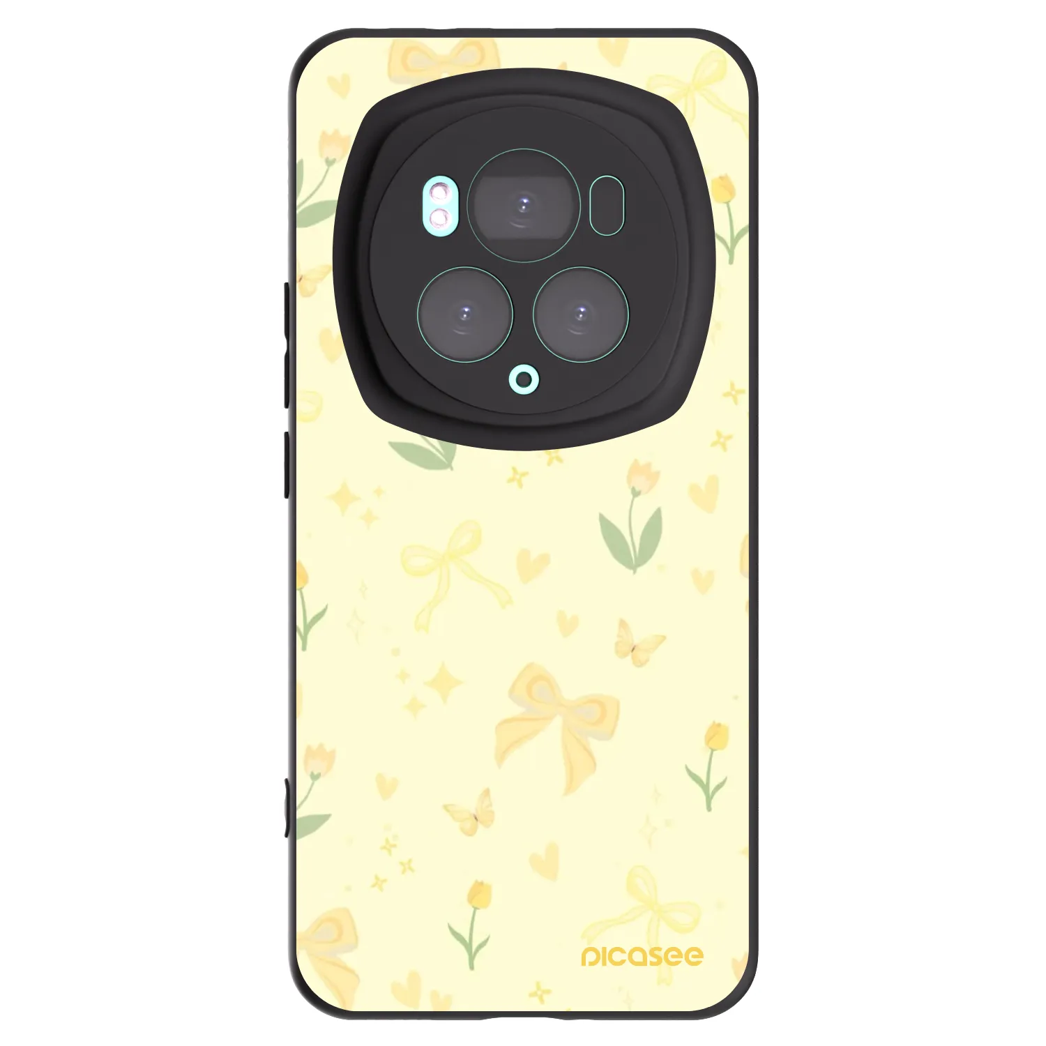Picasee fekete szilikon tok az alábbi mobiltelefonokra Honor Magic6 Pro - Honey Blossom