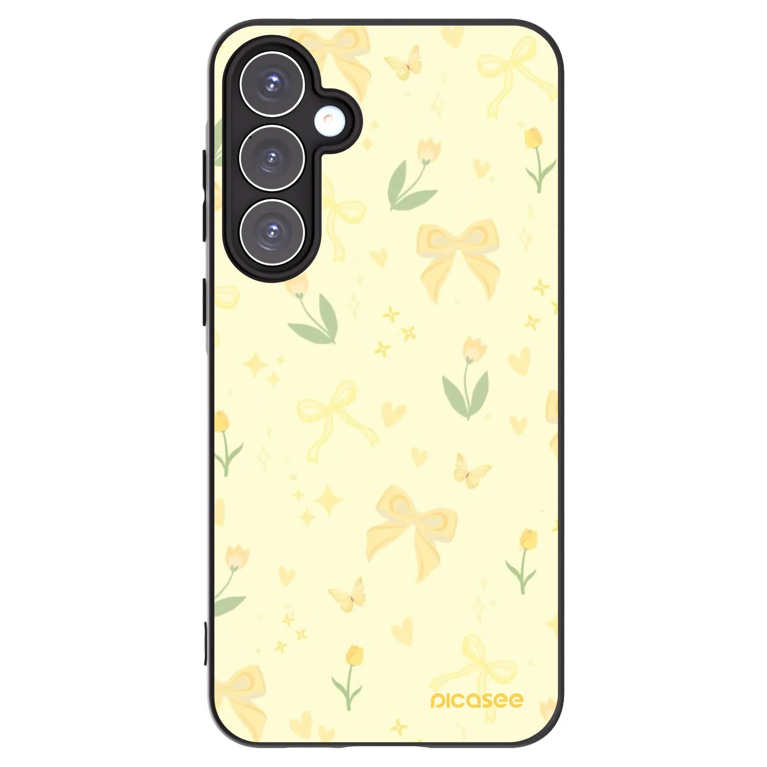 Picasee fekete szilikon tok az alábbi mobiltelefonokra Samsung Galaxy A55 5G A556B - Honey Blossom