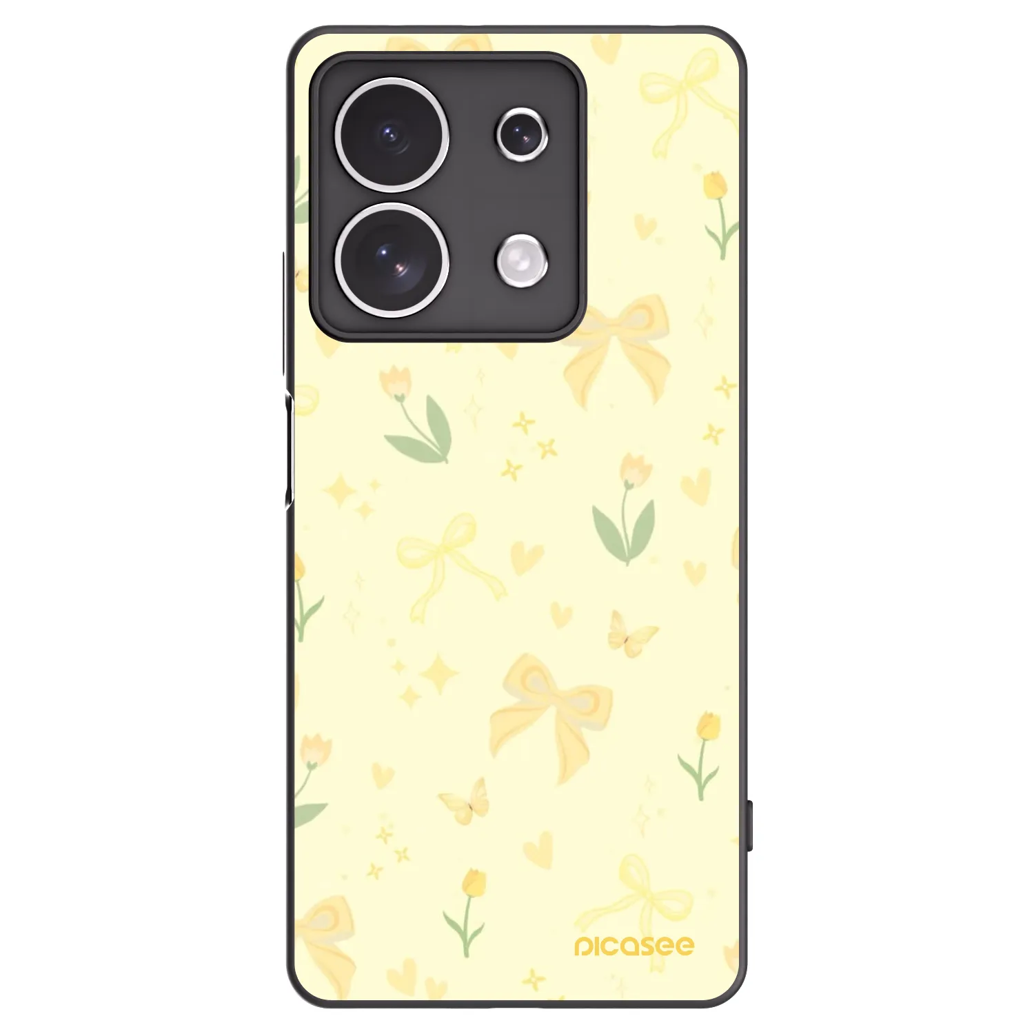 Picasee fekete szilikon tok az alábbi mobiltelefonokra Xiaomi Redmi Note 13 4G - Honey Blossom