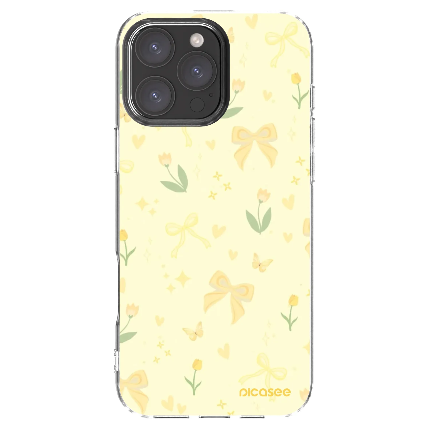 Picasee átlátszó szilikon tok az alábbi mobiltelefonokra Apple iPhone 16 Pro Max - Honey Blossom