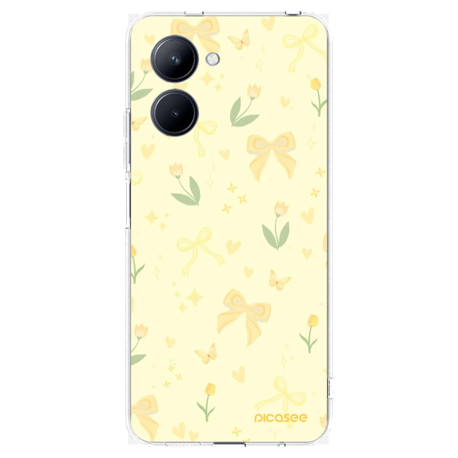 Picasee átlátszó szilikon tok az alábbi mobiltelefonokra Realme C33 (2023) - Honey Blossom