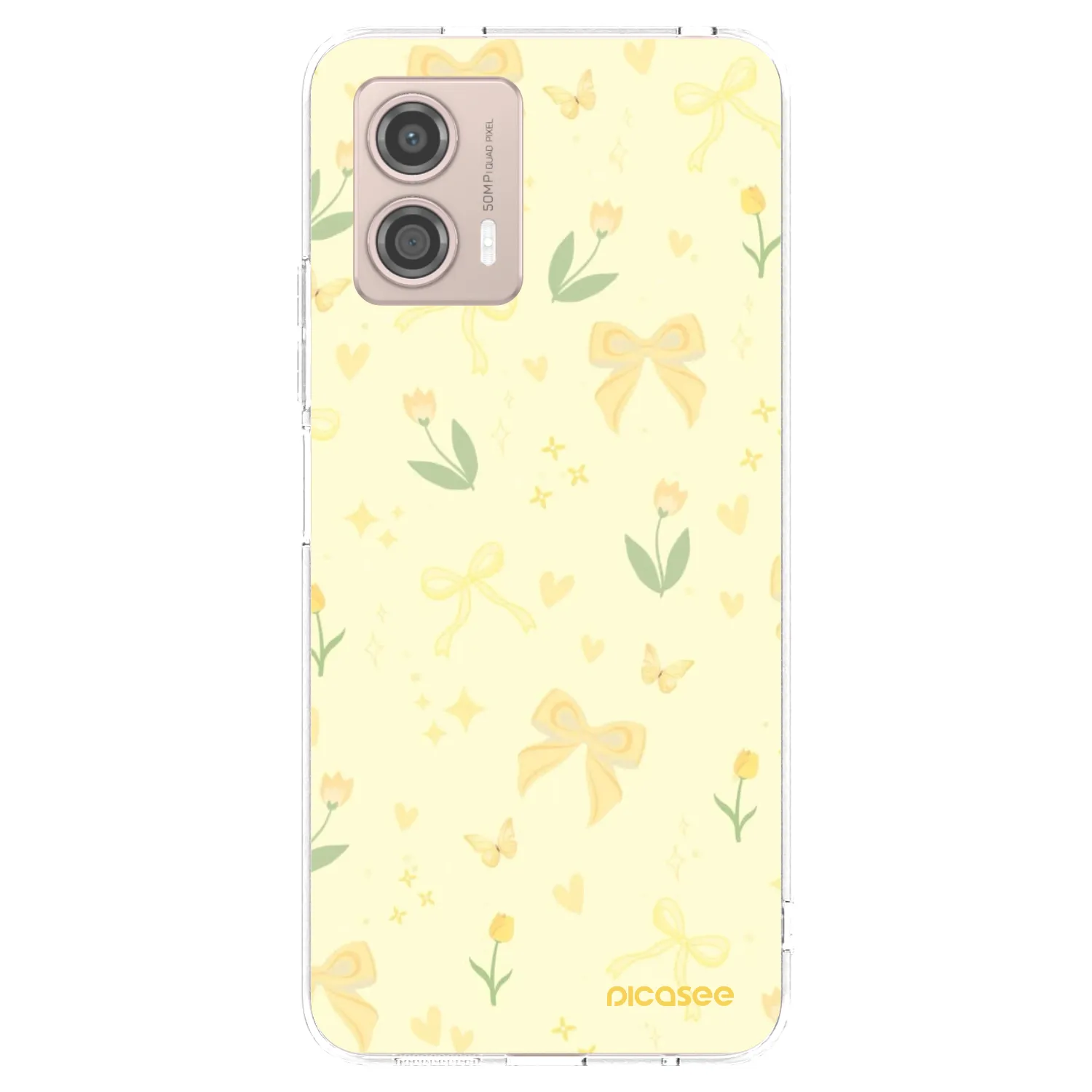 Picasee átlátszó szilikon tok az alábbi mobiltelefonokra Motorola Moto G53 5G - Honey Blossom