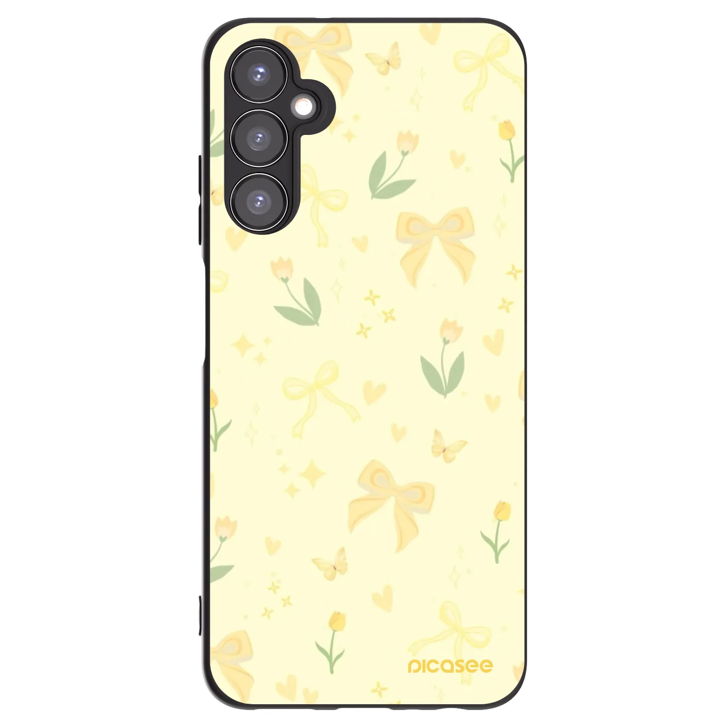 Picasee fekete szilikon tok az alábbi mobiltelefonokra Samsung Galaxy A05s A057G - Honey Blossom