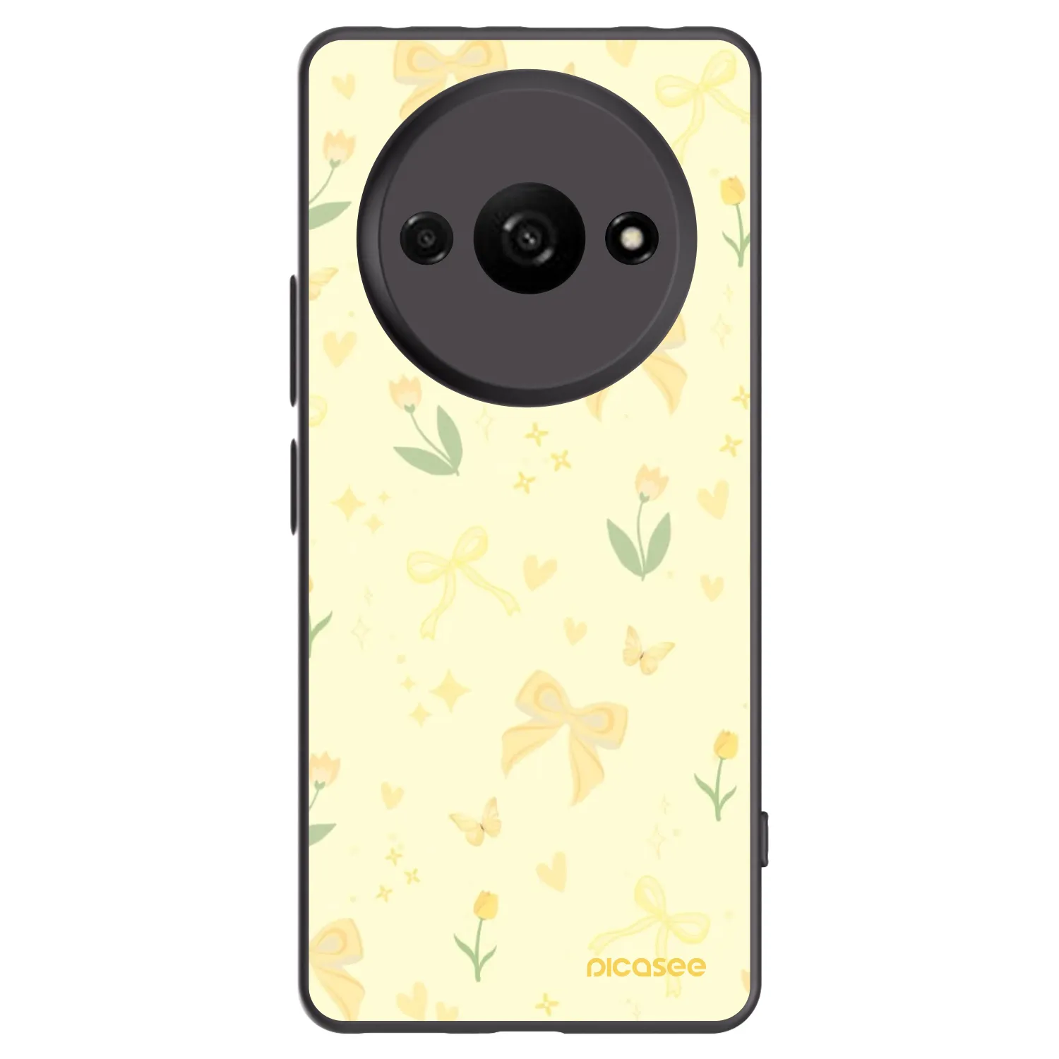 Picasee fekete szilikon tok az alábbi mobiltelefonokra Xiaomi Redmi A3 - Honey Blossom