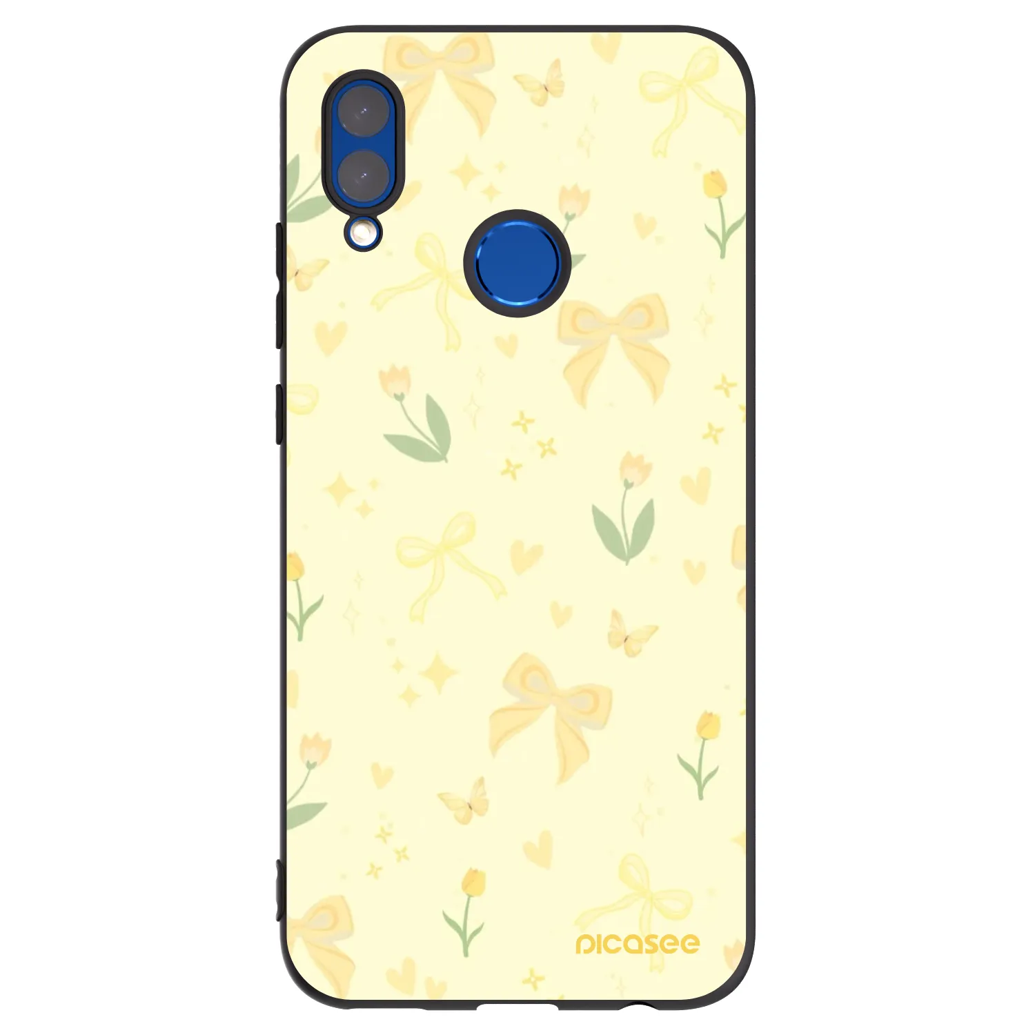 Picasee fekete szilikon tok az alábbi mobiltelefonokra Honor 10 Lite - Honey Blossom