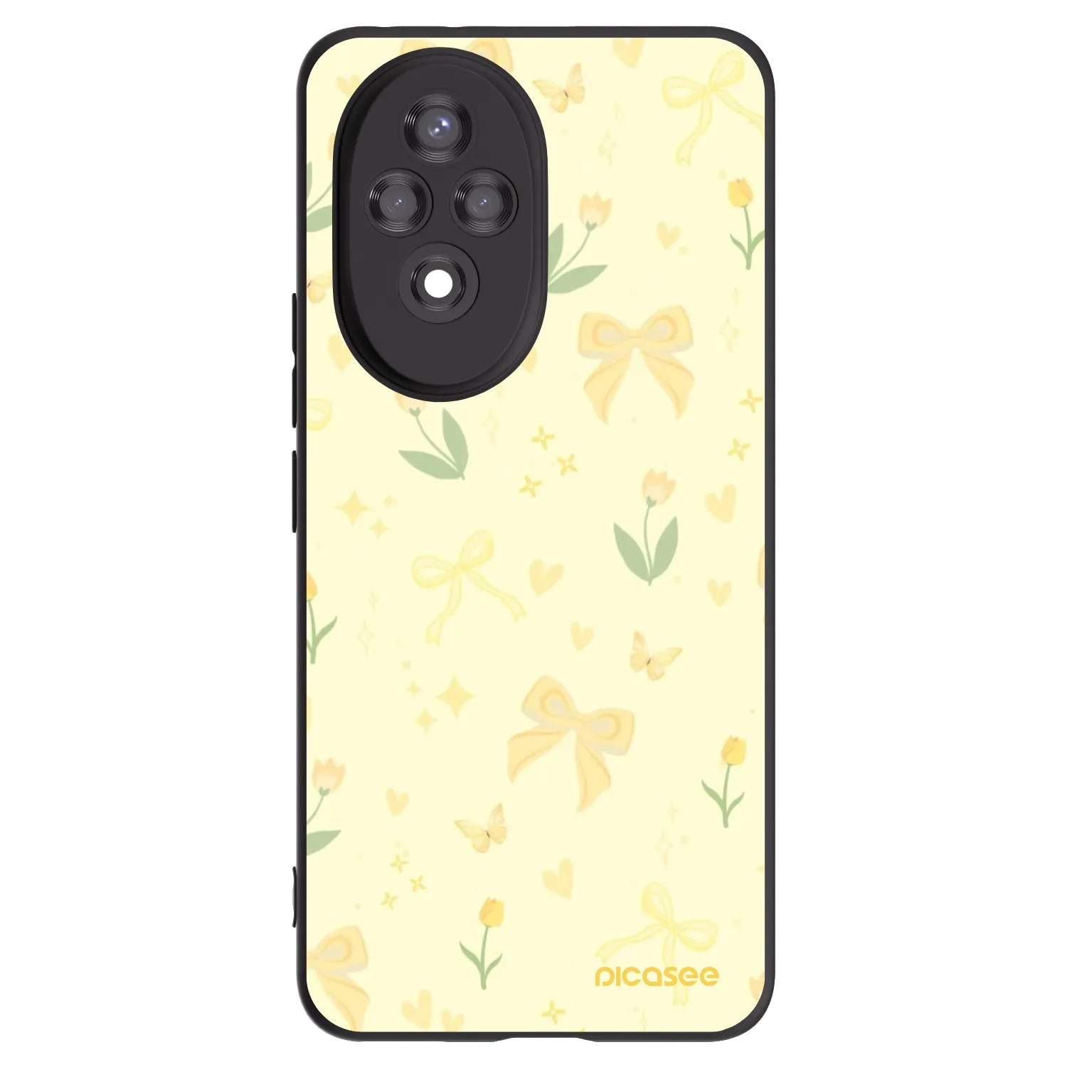 Picasee fekete szilikon tok az alábbi mobiltelefonokra Honor 200 5G - Honey Blossom