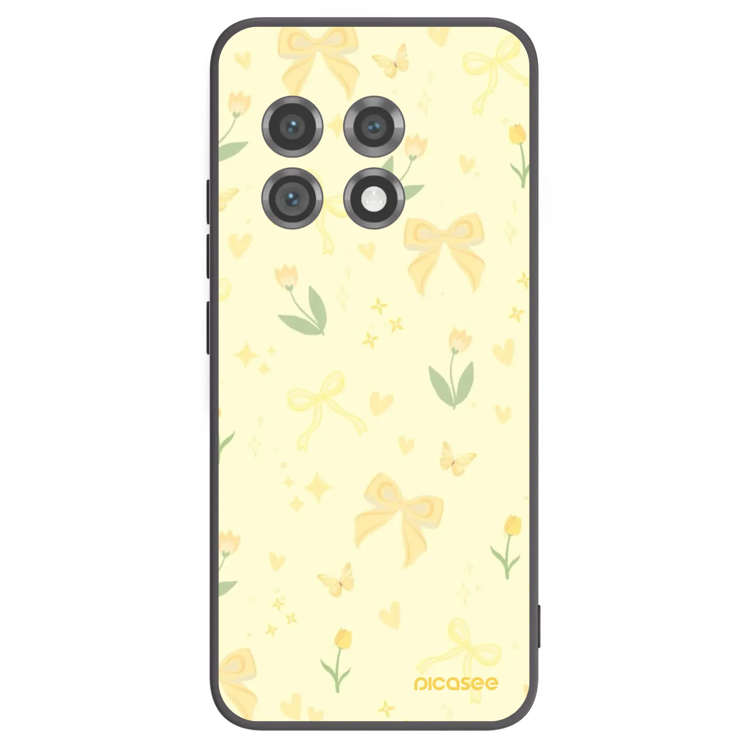Picasee fekete szilikon tok az alábbi mobiltelefonokra OnePlus 11 5G - Honey Blossom