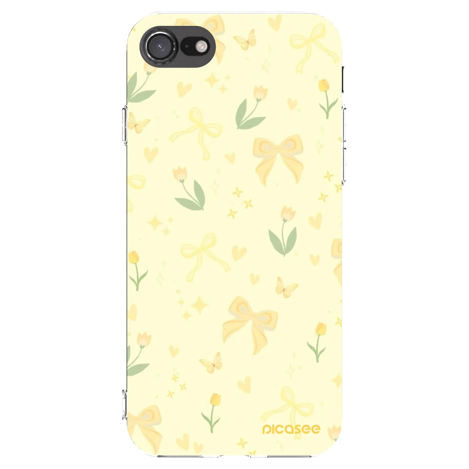 Picasee átlátszó szilikon tok az alábbi mobiltelefonokra Apple iPhone 7 - Honey Blossom