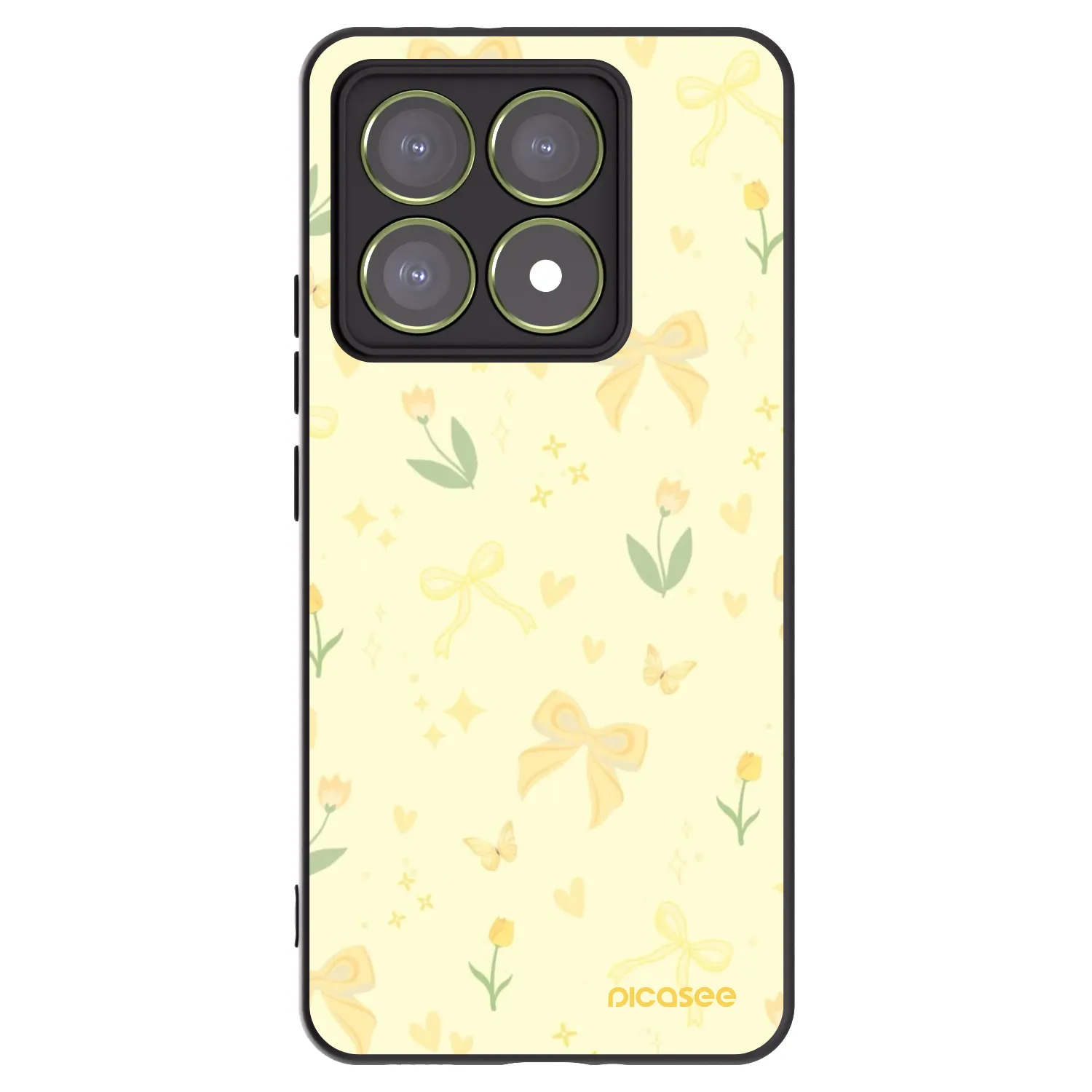 Picasee fekete szilikon tok az alábbi mobiltelefonokra Xiaomi 14T - Honey Blossom