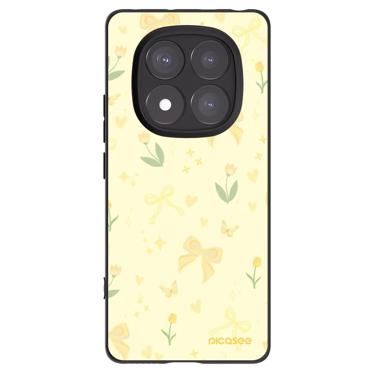 Picasee fekete szilikon tok az alábbi mobiltelefonokra Xiaomi Redmi Note 14 Pro 5G - Honey Blossom