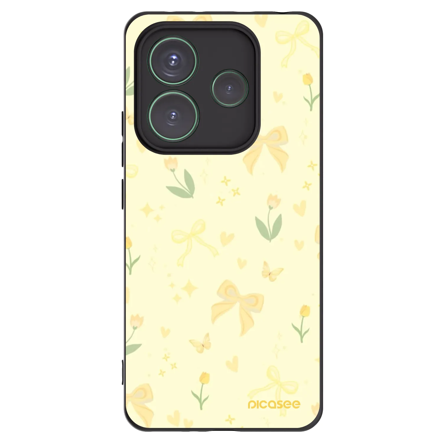 Picasee fekete szilikon tok az alábbi mobiltelefonokra Xiaomi Redmi Note 14 5G - Honey Blossom
