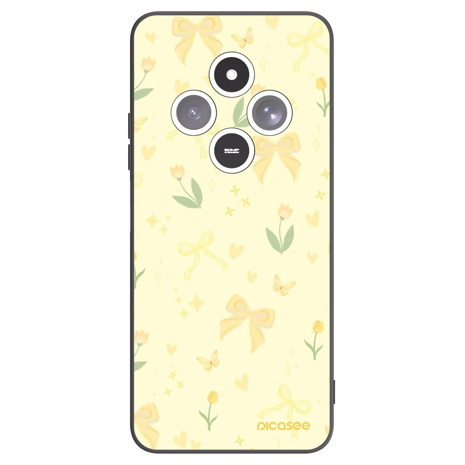 Picasee fekete szilikon tok az alábbi mobiltelefonokra Xiaomi Redmi 14C - Honey Blossom