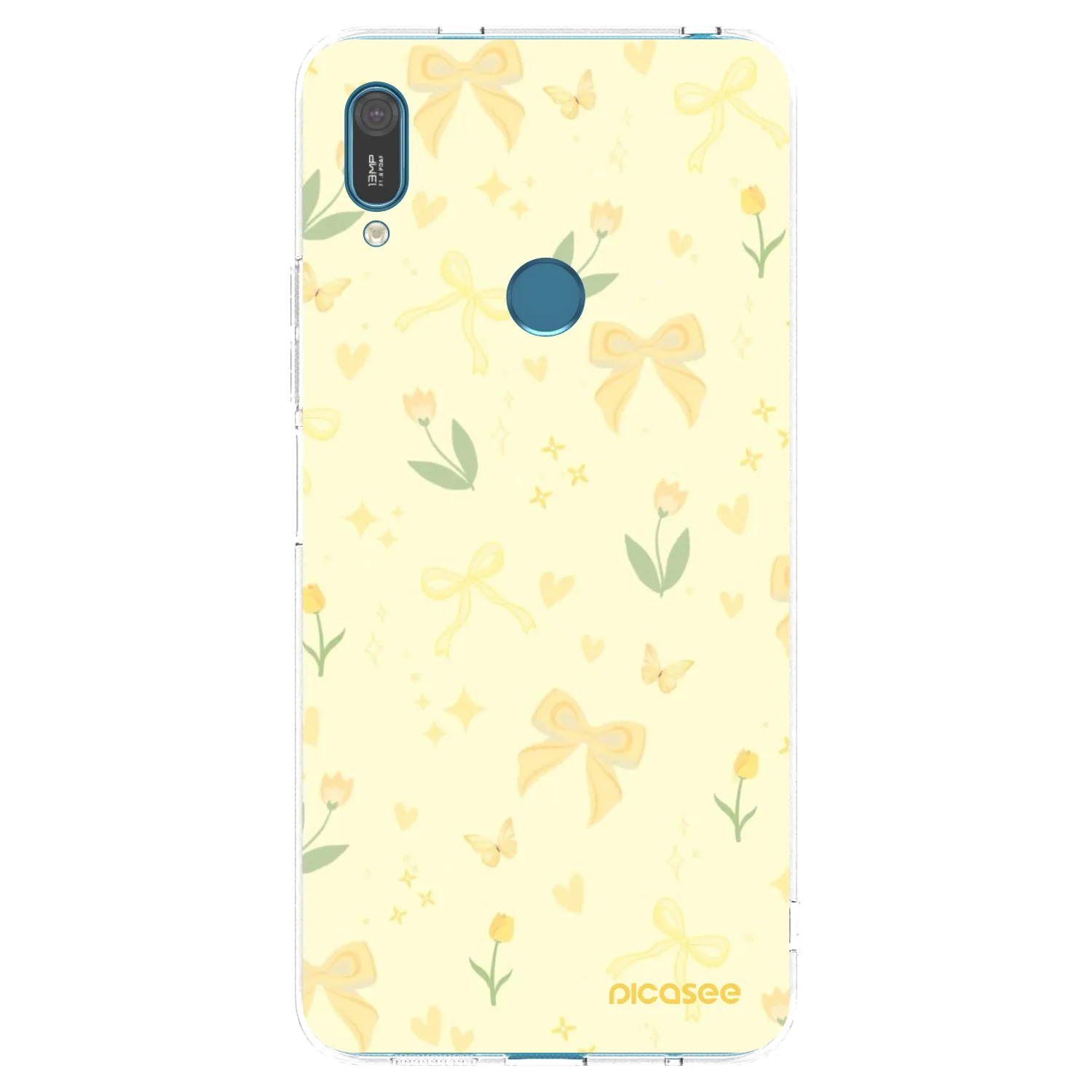 Picasee átlátszó szilikon tok az alábbi mobiltelefonokra Huawei Y7 2019 - Honey Blossom