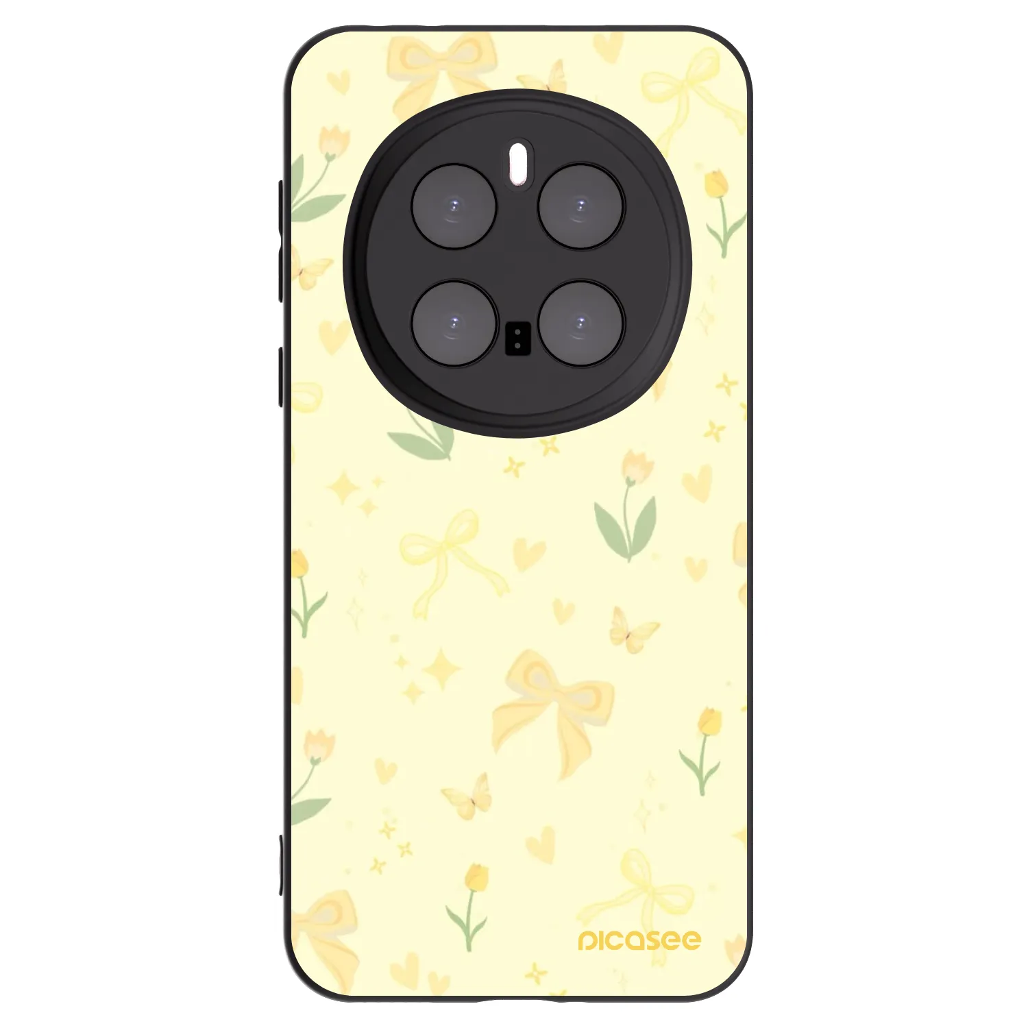 Picasee fekete szilikon tok az alábbi mobiltelefonokra Honor Magic7 Pro 5G - Honey Blossom