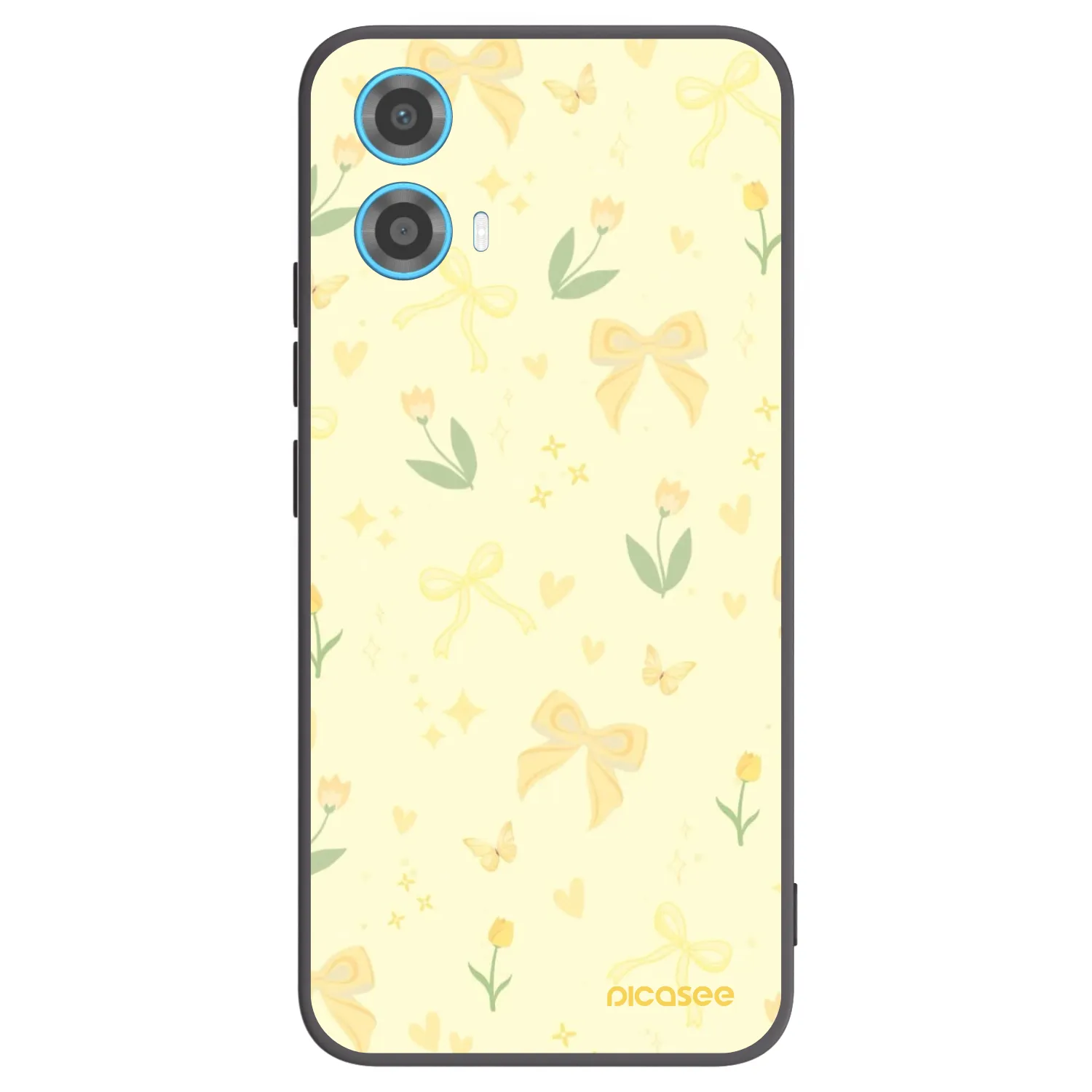 Picasee fekete szilikon tok az alábbi mobiltelefonokra Motorola Moto G34 5G - Honey Blossom