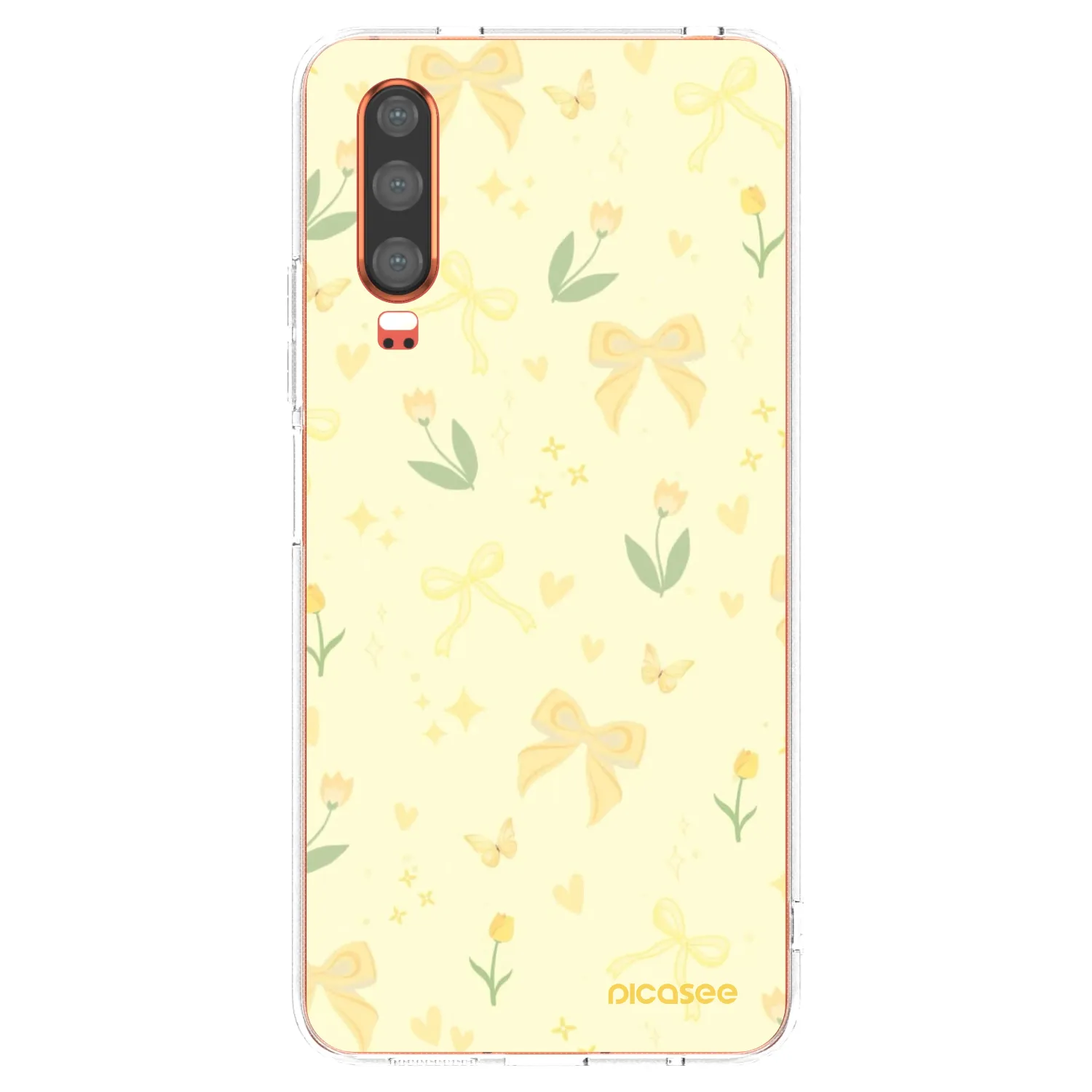 Picasee átlátszó szilikon tok az alábbi mobiltelefonokra Huawei P30 - Honey Blossom