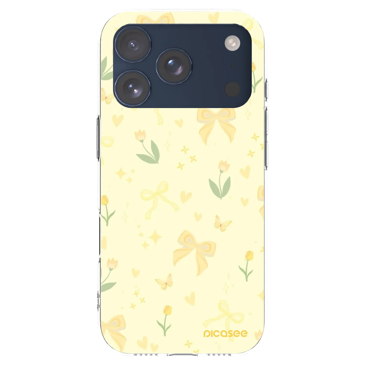Picasee átlátszó szilikon tok az alábbi mobiltelefonokra Apple iPhone 17 Pro - Honey Blossom