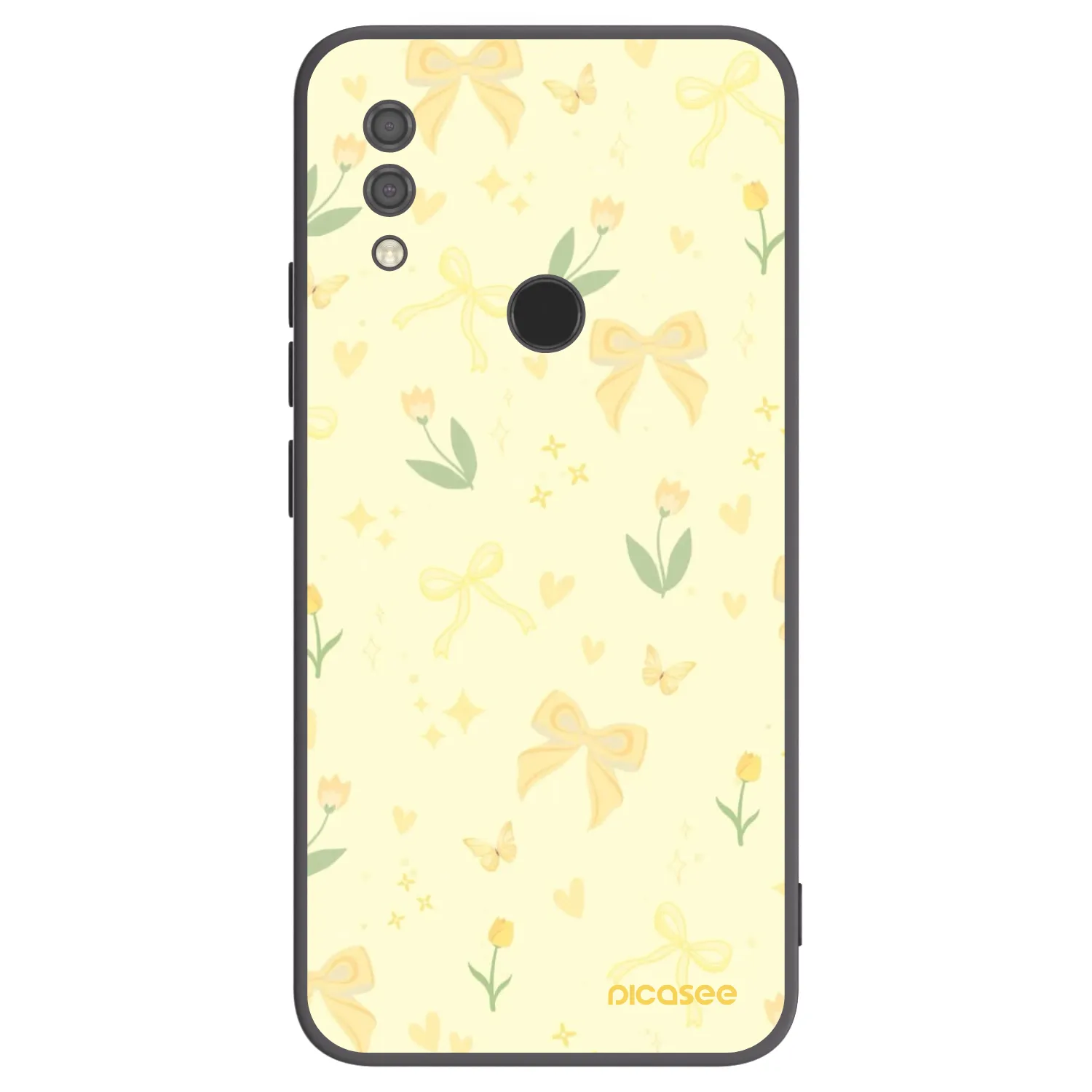 Picasee fekete szilikon tok az alábbi mobiltelefonokra Xiaomi Redmi 7 - Honey Blossom