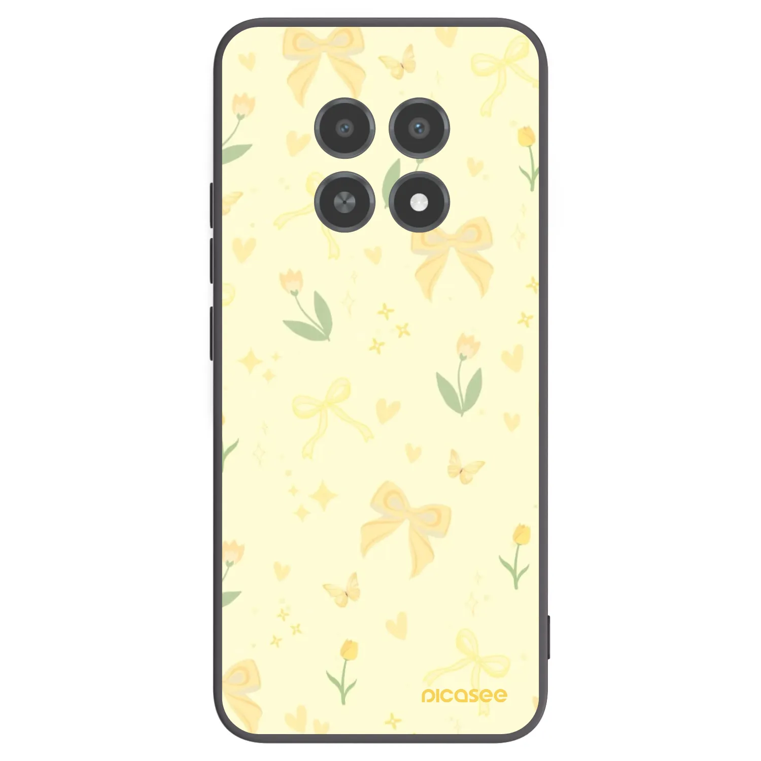 Picasee fekete szilikon tok az alábbi mobiltelefonokra Realme 12X - Honey Blossom