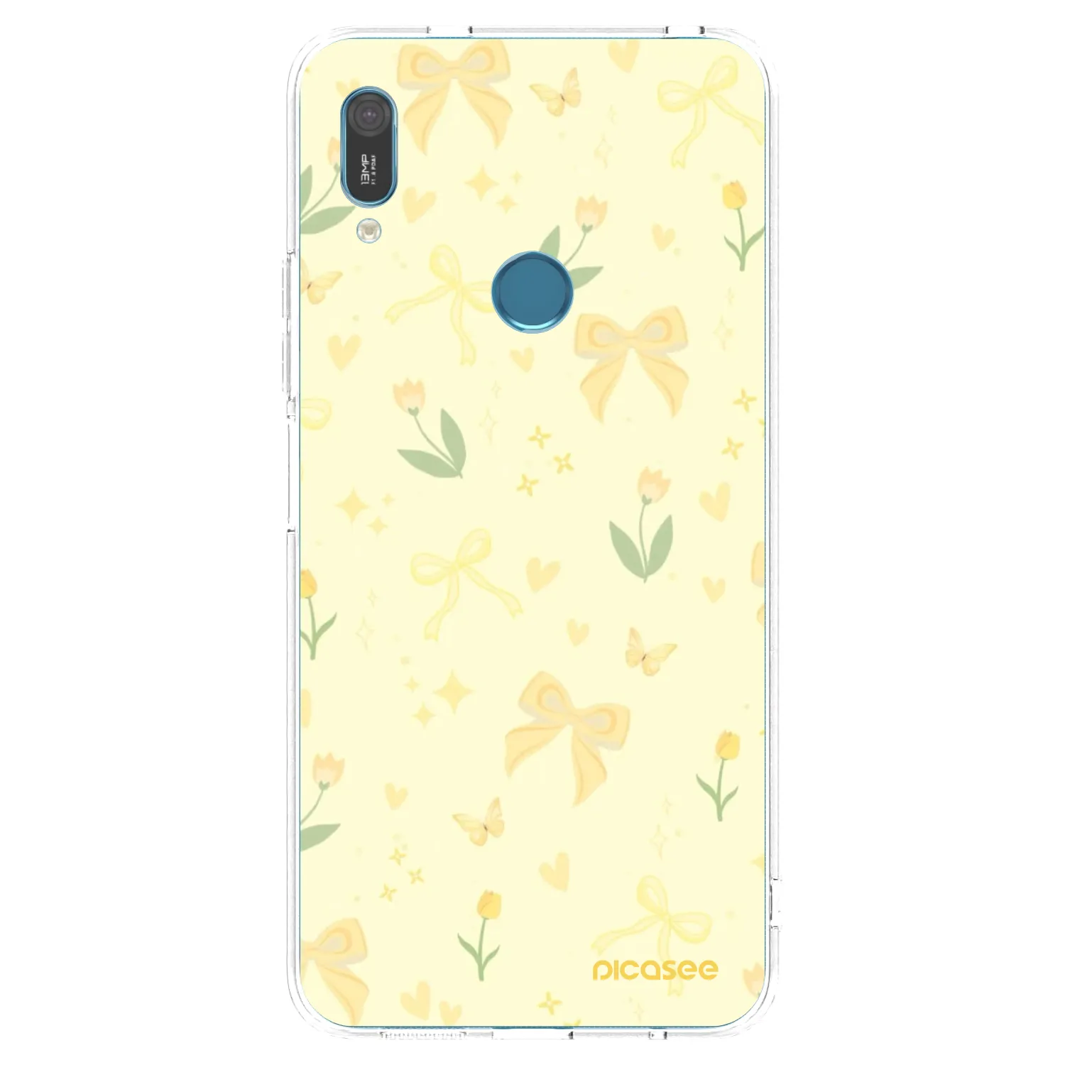 Picasee átlátszó szilikon tok az alábbi mobiltelefonokra Huawei Y6 2019 - Honey Blossom