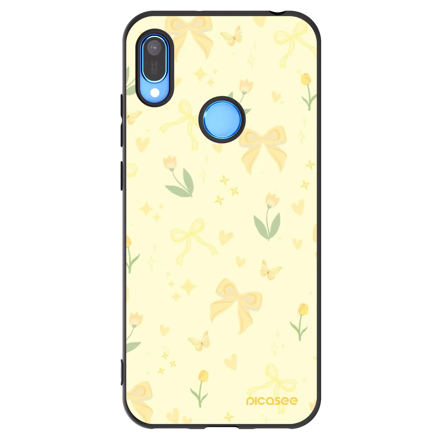 Picasee fekete szilikon tok az alábbi mobiltelefonokra Huawei Y6 2019 - Honey Blossom
