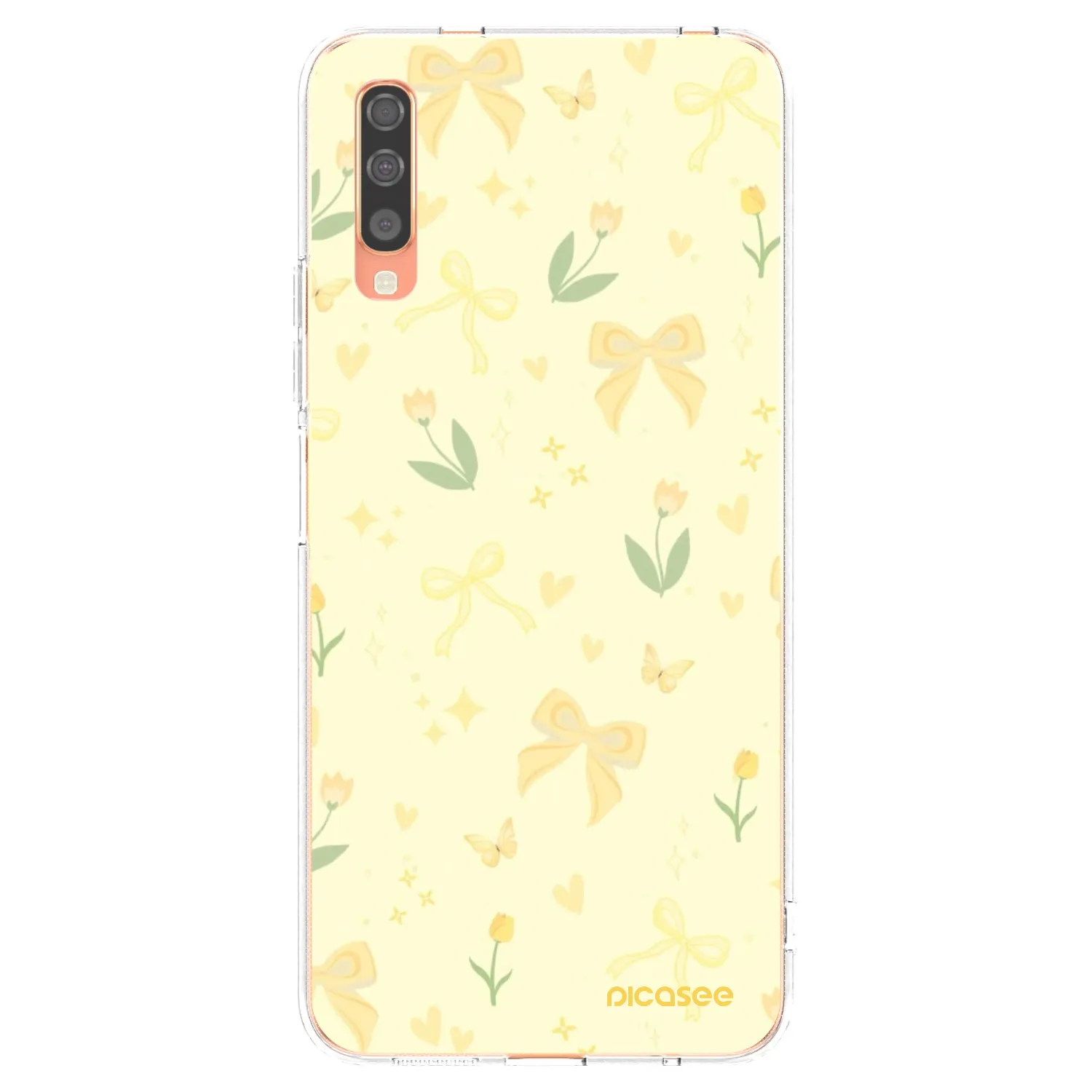 Picasee átlátszó szilikon tok az alábbi mobiltelefonokra Samsung Galaxy A70 A705F - Honey Blossom