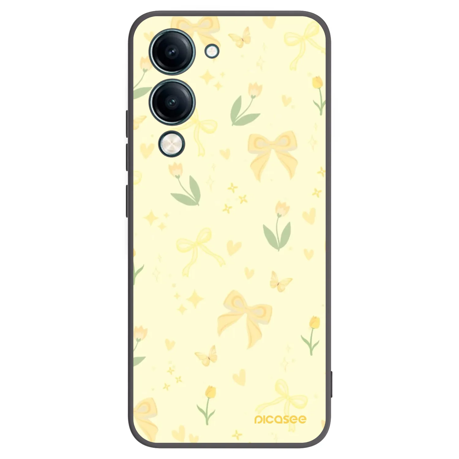 Picasee fekete szilikon tok az alábbi mobiltelefonokra Vivo Y29s 5G - Honey Blossom