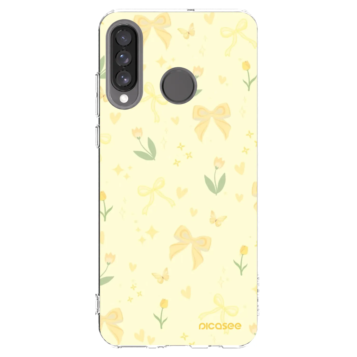 Picasee átlátszó szilikon tok az alábbi mobiltelefonokra Huawei P30 Lite - Honey Blossom