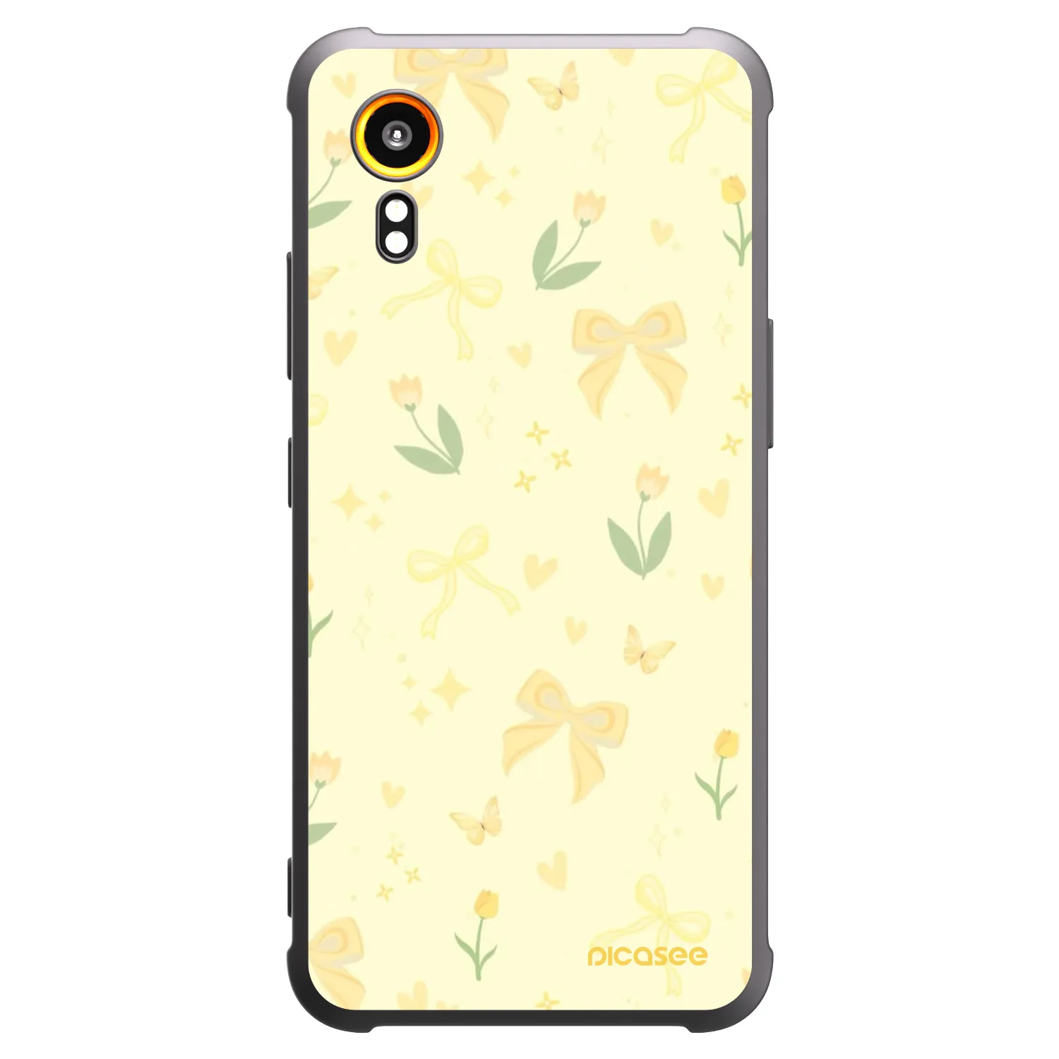 Picasee fekete szilikon tok az alábbi mobiltelefonokra Samsung Galaxy Xcover 7 - Honey Blossom