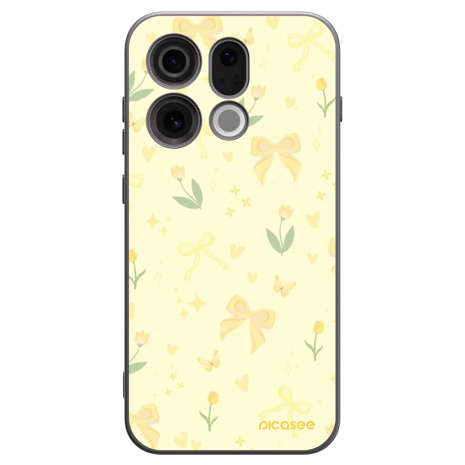 Picasee fekete szilikon tok az alábbi mobiltelefonokra OPPO Find X9 - Honey Blossom