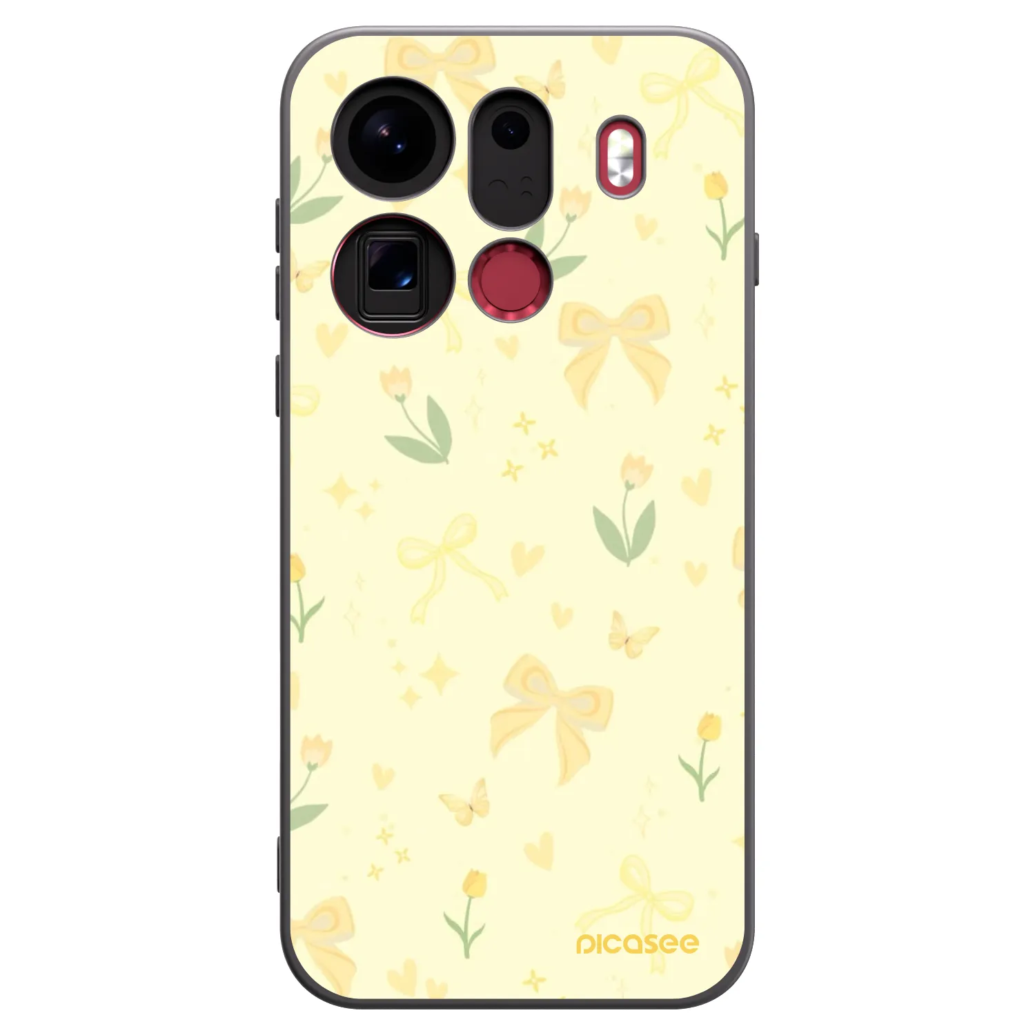 Picasee fekete szilikon tok az alábbi mobiltelefonokra OPPO Find X9 Pro - Honey Blossom